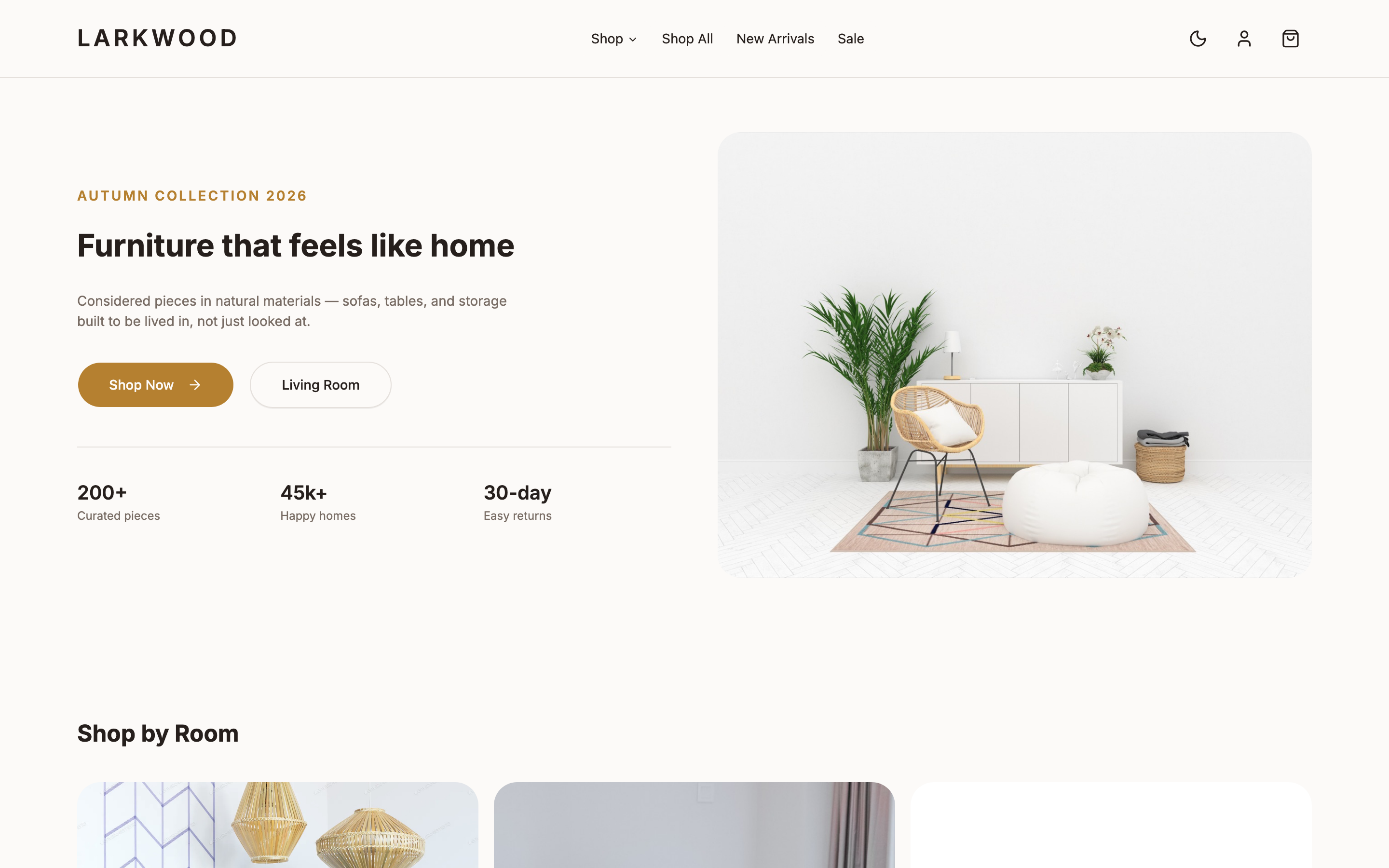 Larkwood Furniture web app template preview