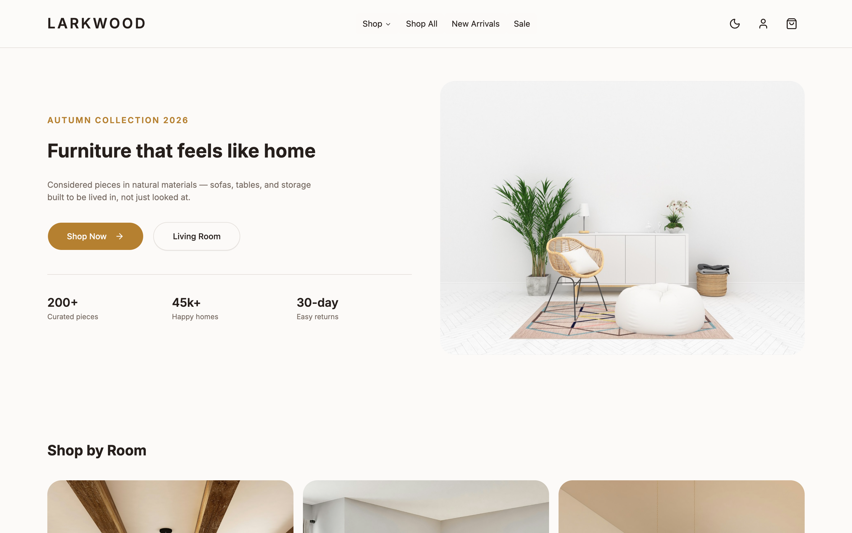 Larkwood Furniture web app template preview