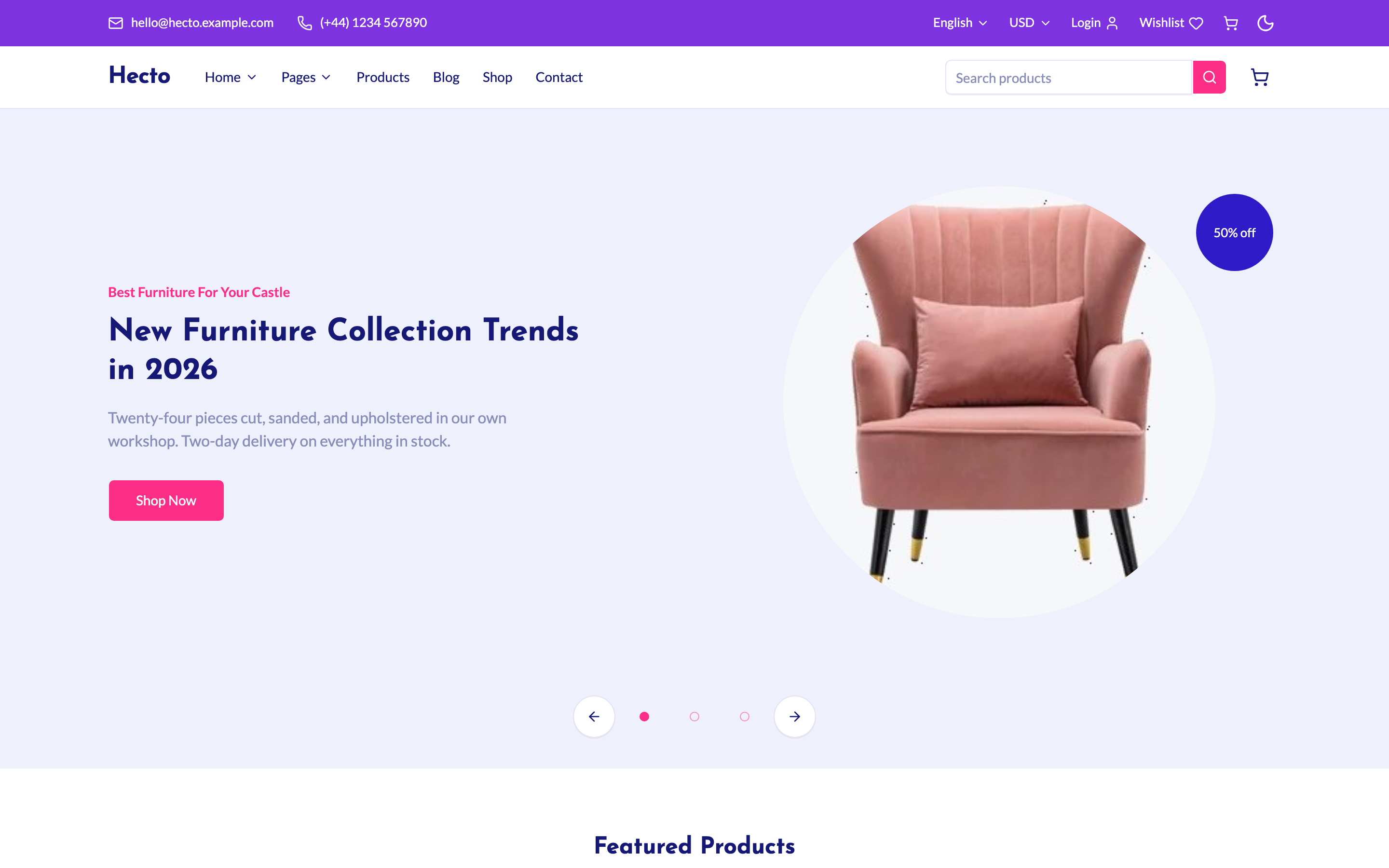 Hecto web app template preview