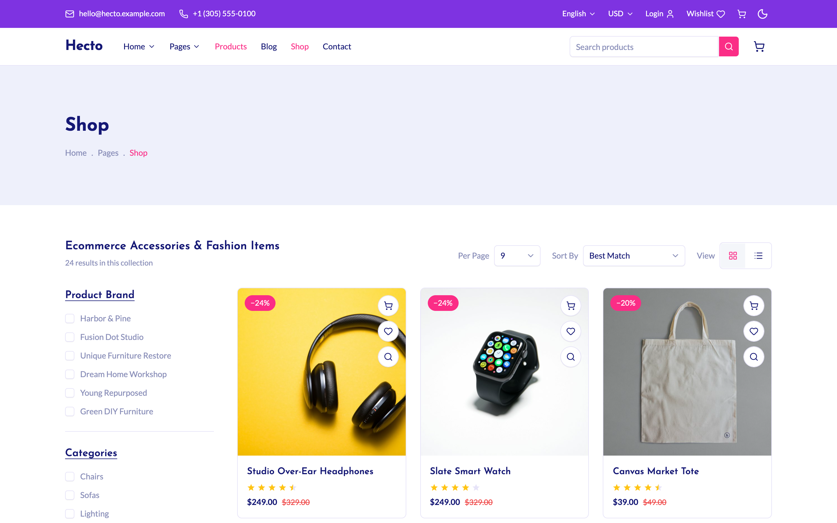 Hecto web app template preview 4