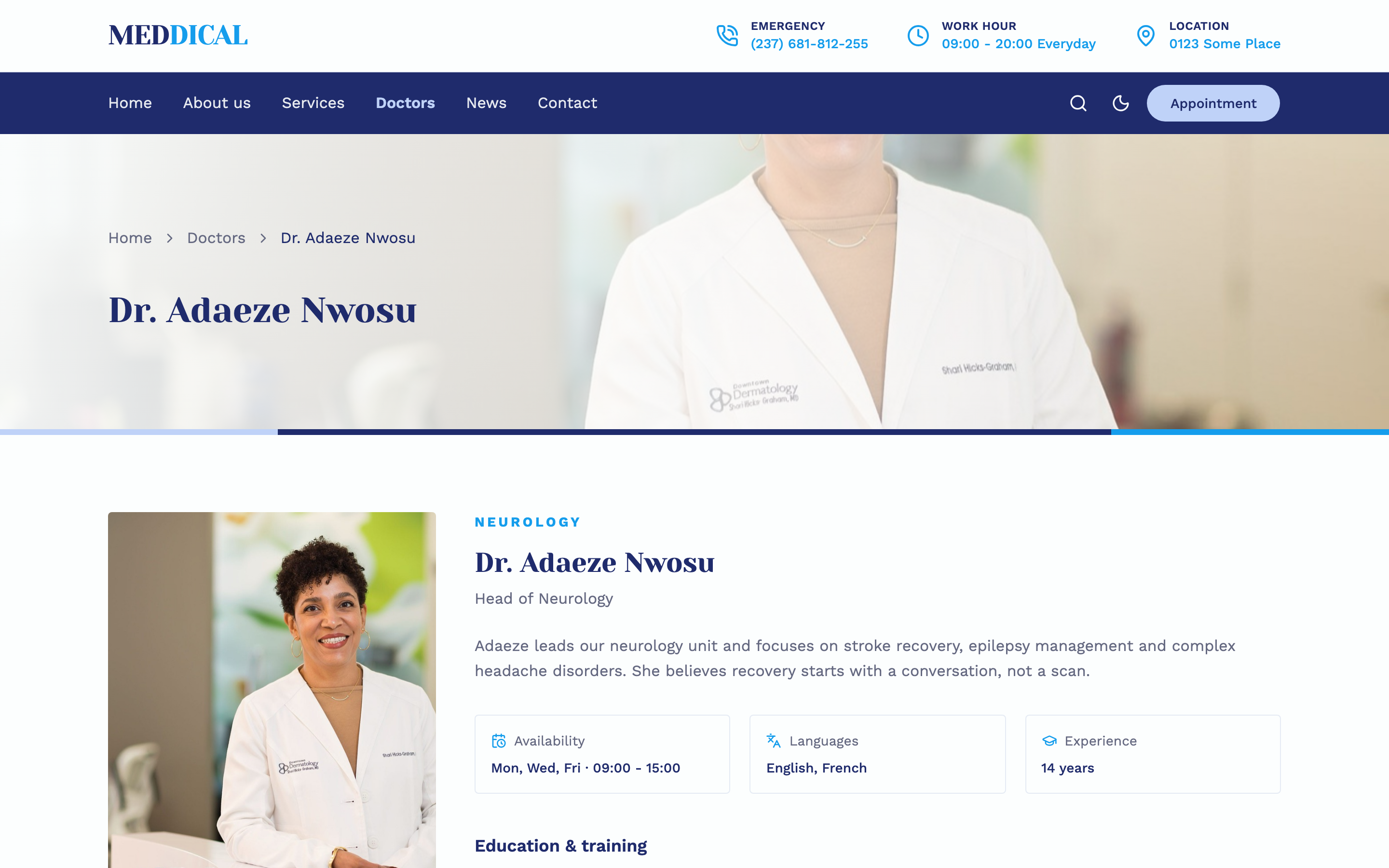 Meddical web app template preview 2