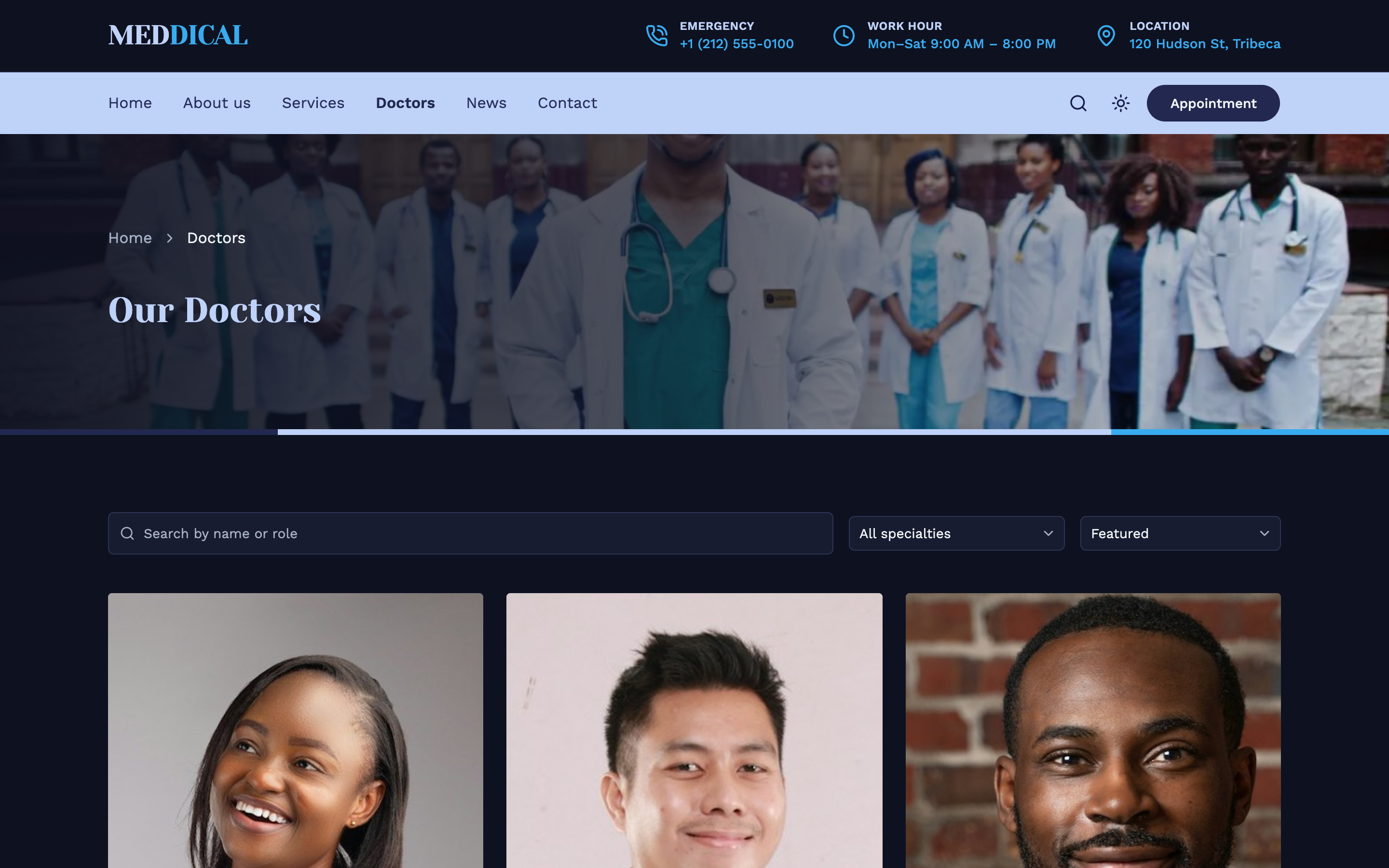 Meddical web app template preview 7