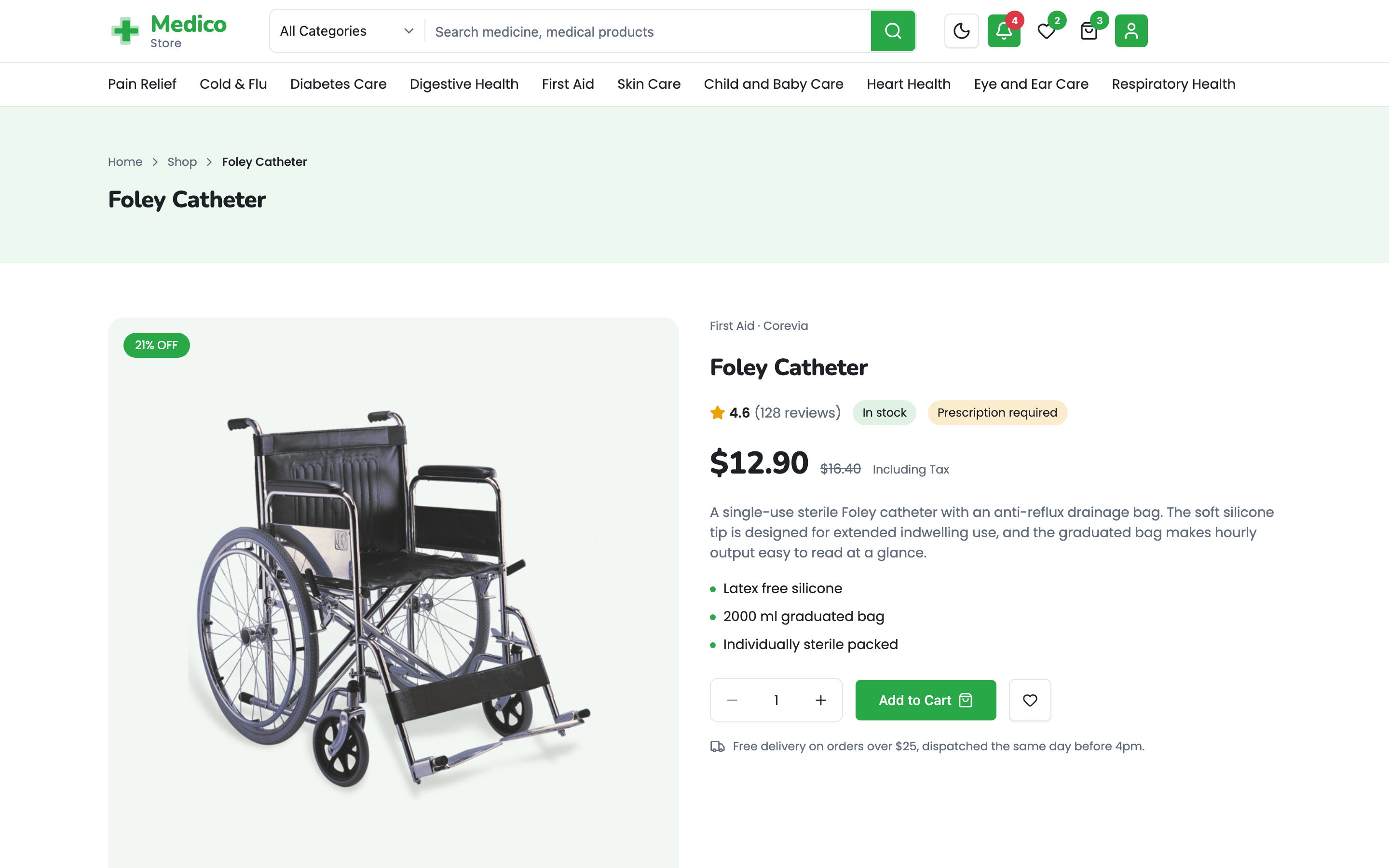 Medico Store web app template preview 3