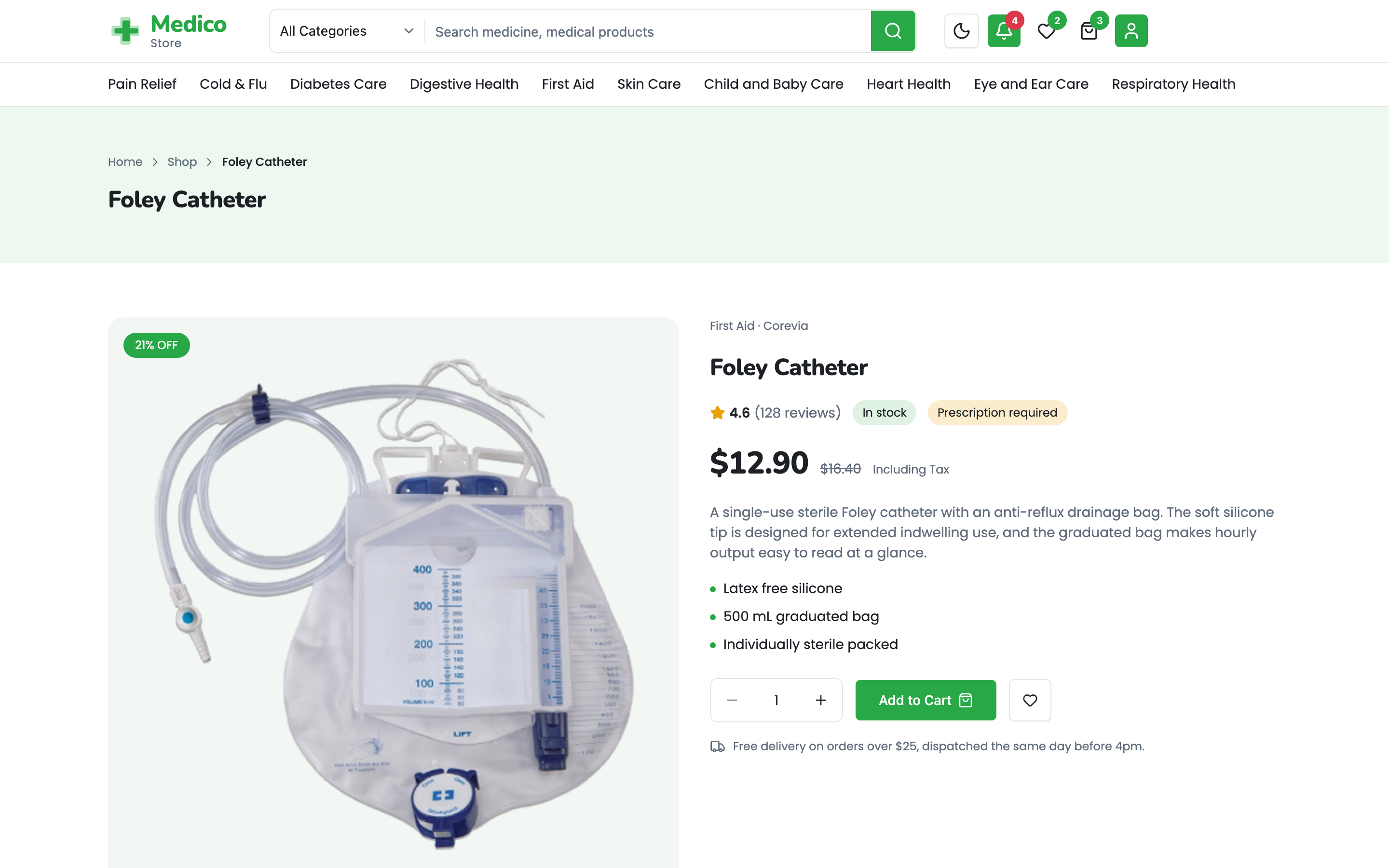 Medico Store web app template preview 3