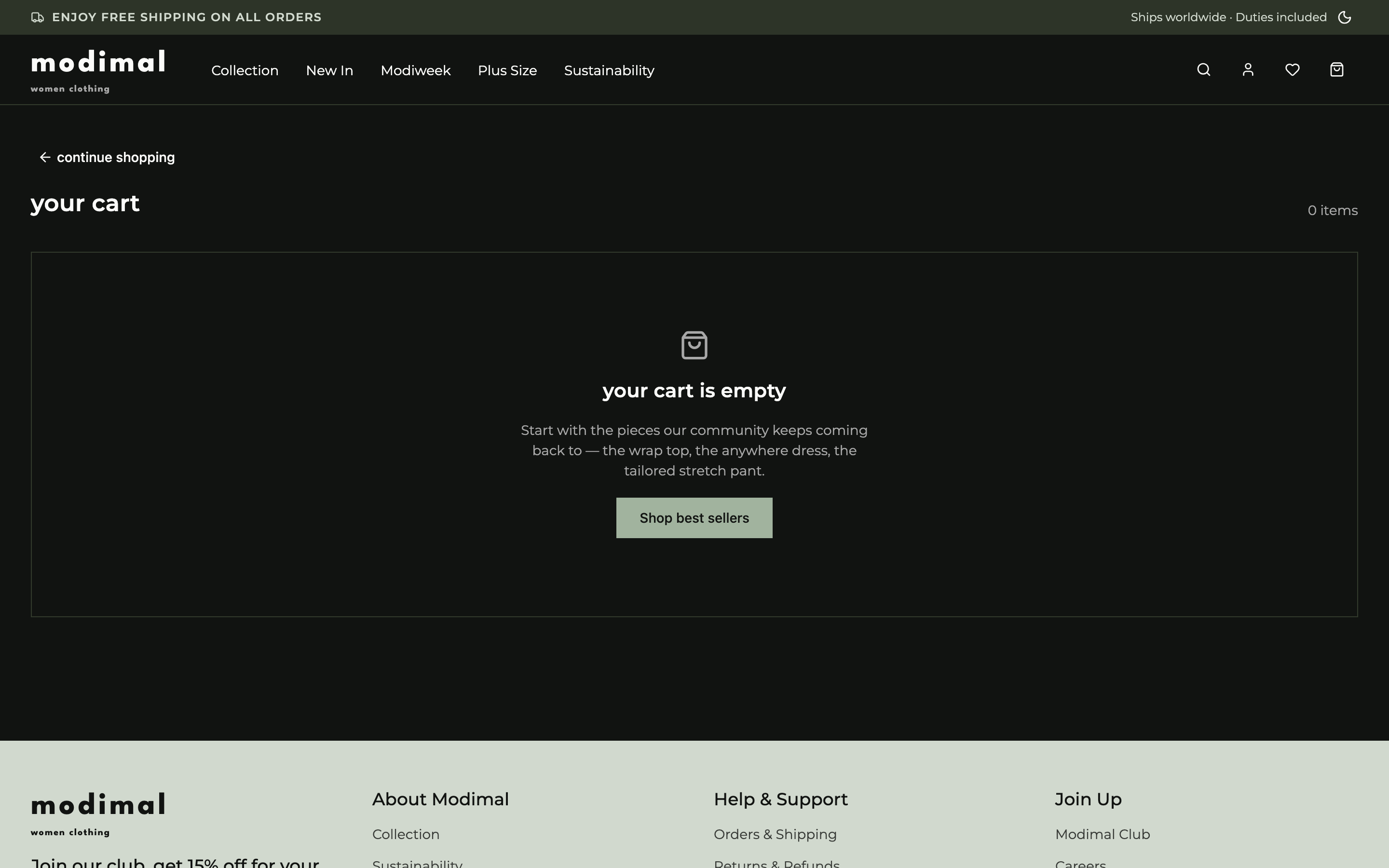 Modimal — Women Clothing web app template preview 5