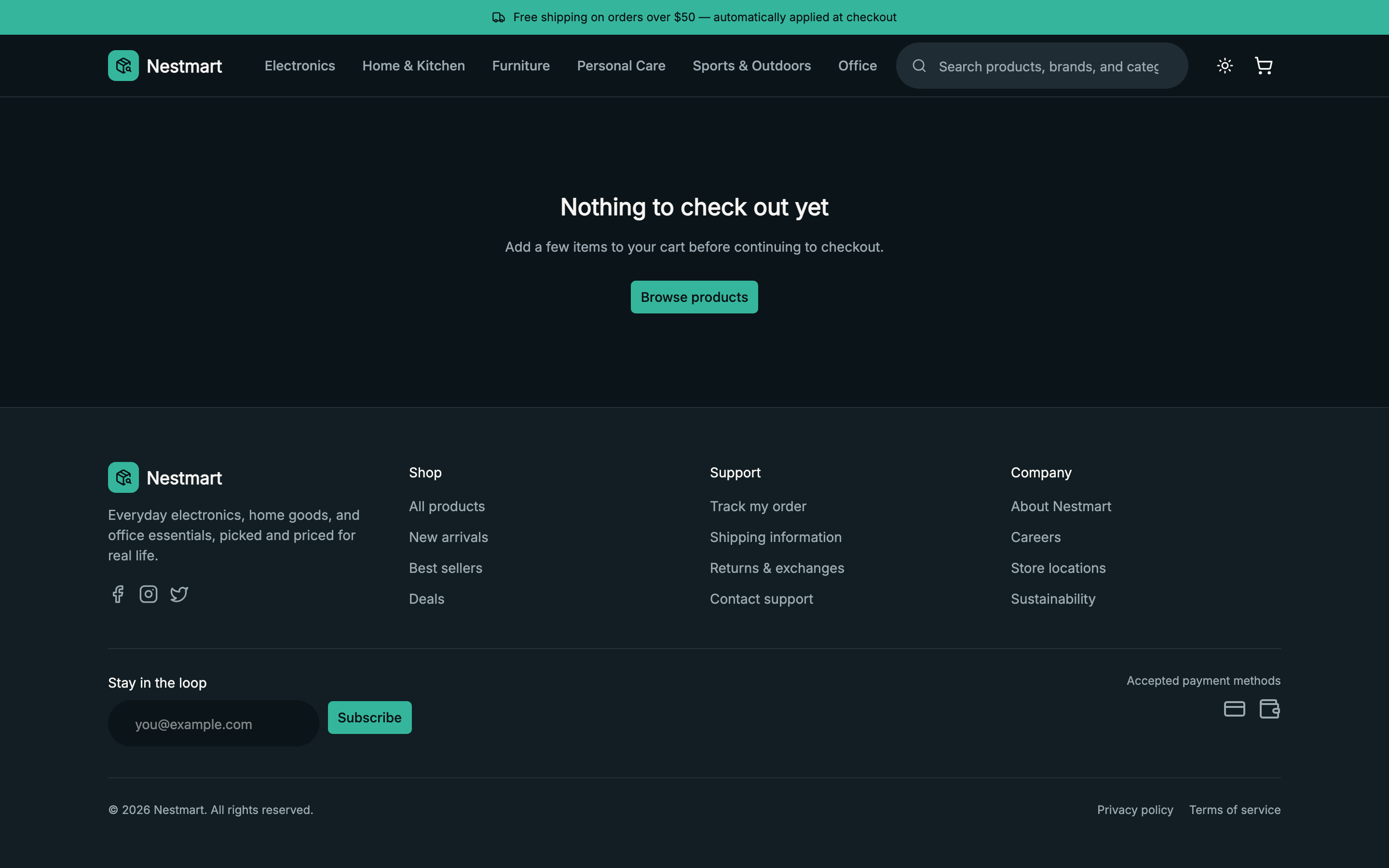 Nestmart web app template preview 4