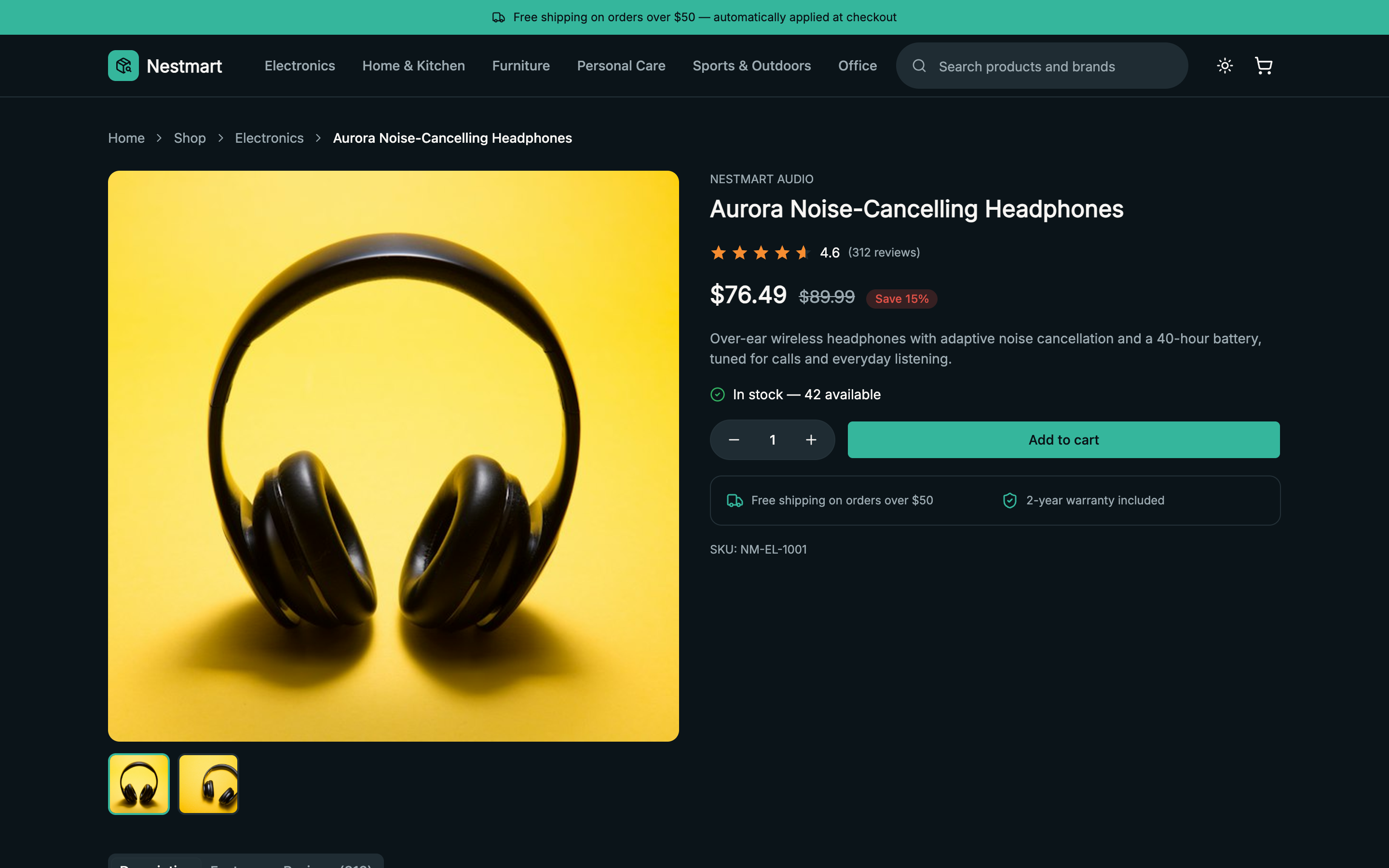 Nestmart web app template preview 6