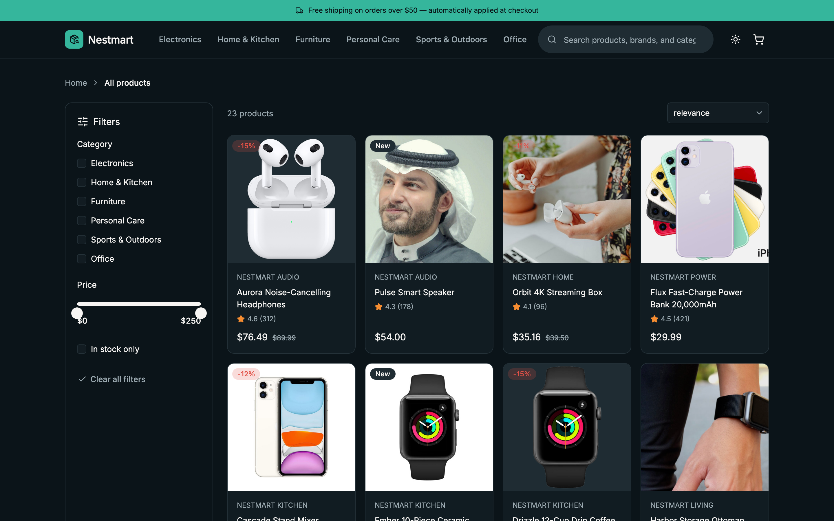 Nestmart web app template preview 7