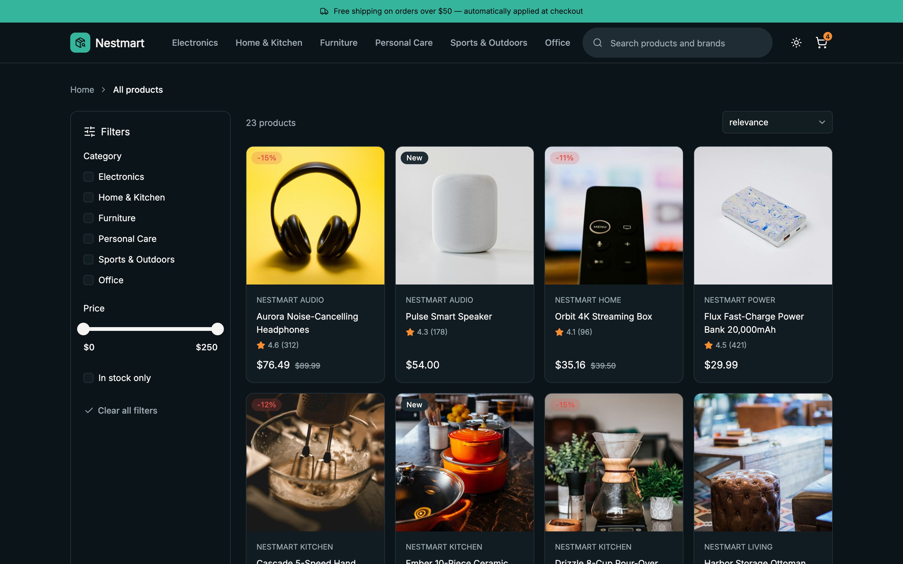 Nestmart web app template preview 7