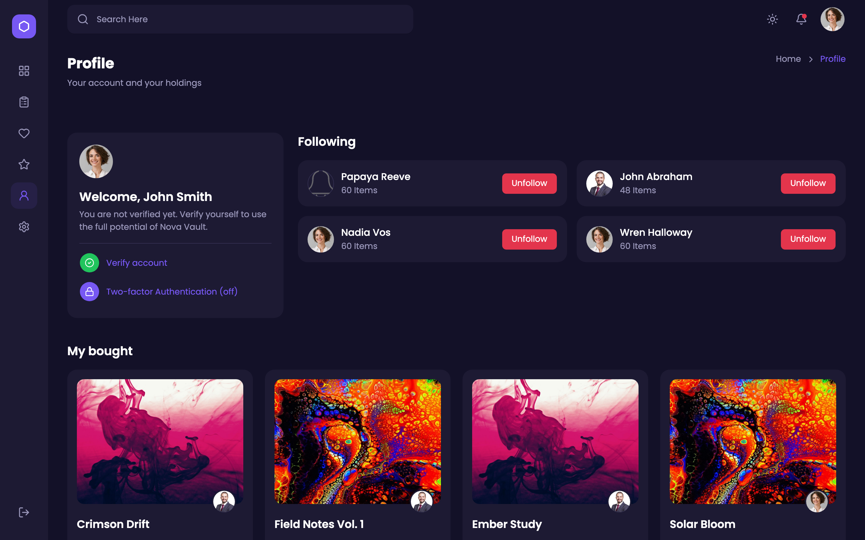 NFT Marketplace web app template preview 7