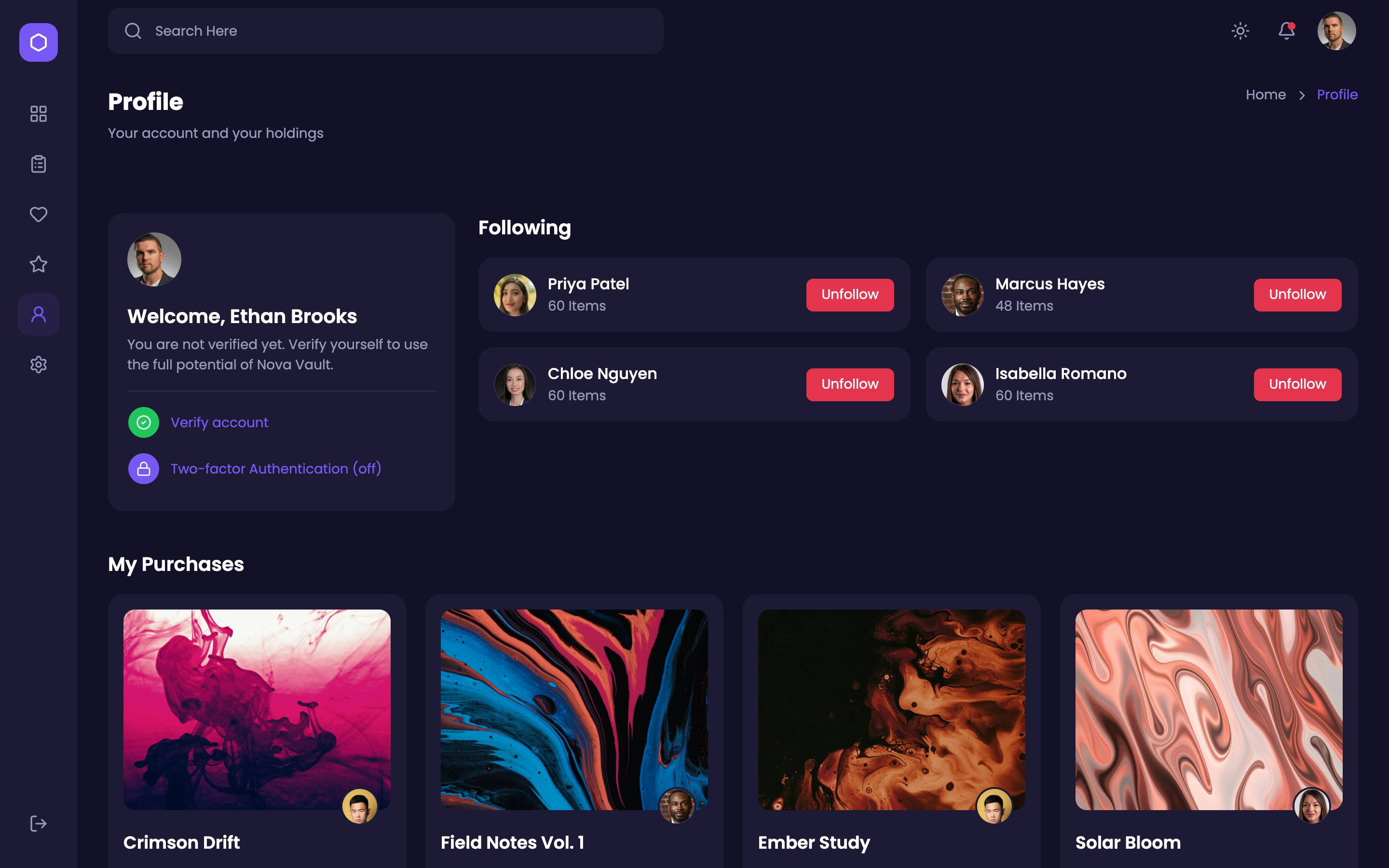 NFT Marketplace web app template preview 7