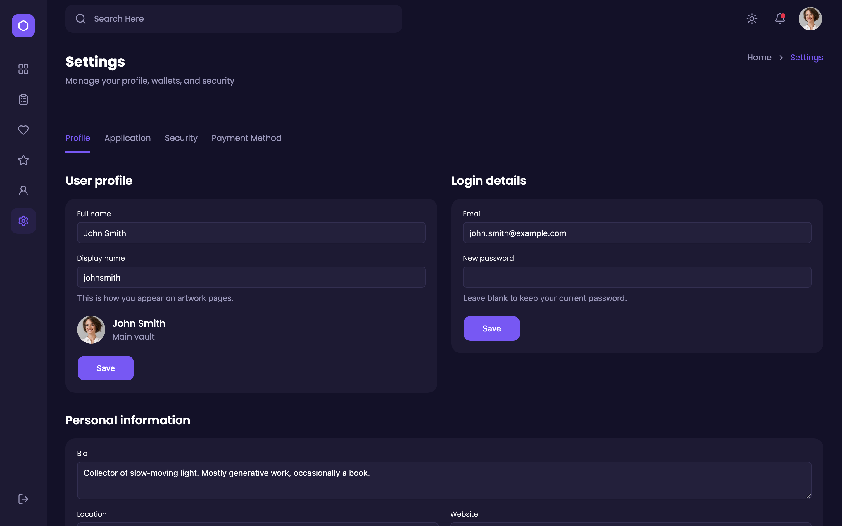 NFT Marketplace web app template preview 8