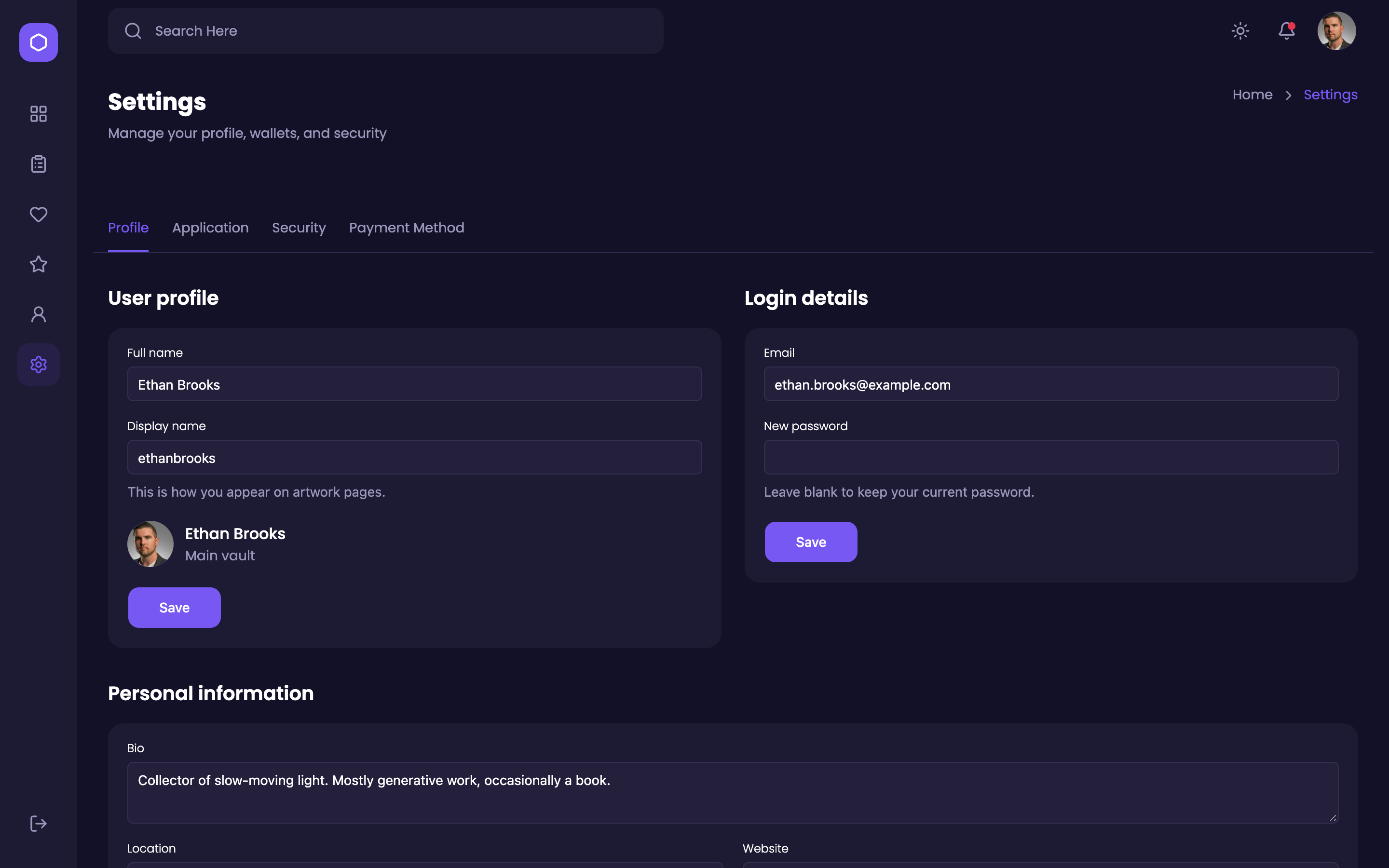 NFT Marketplace web app template preview 8