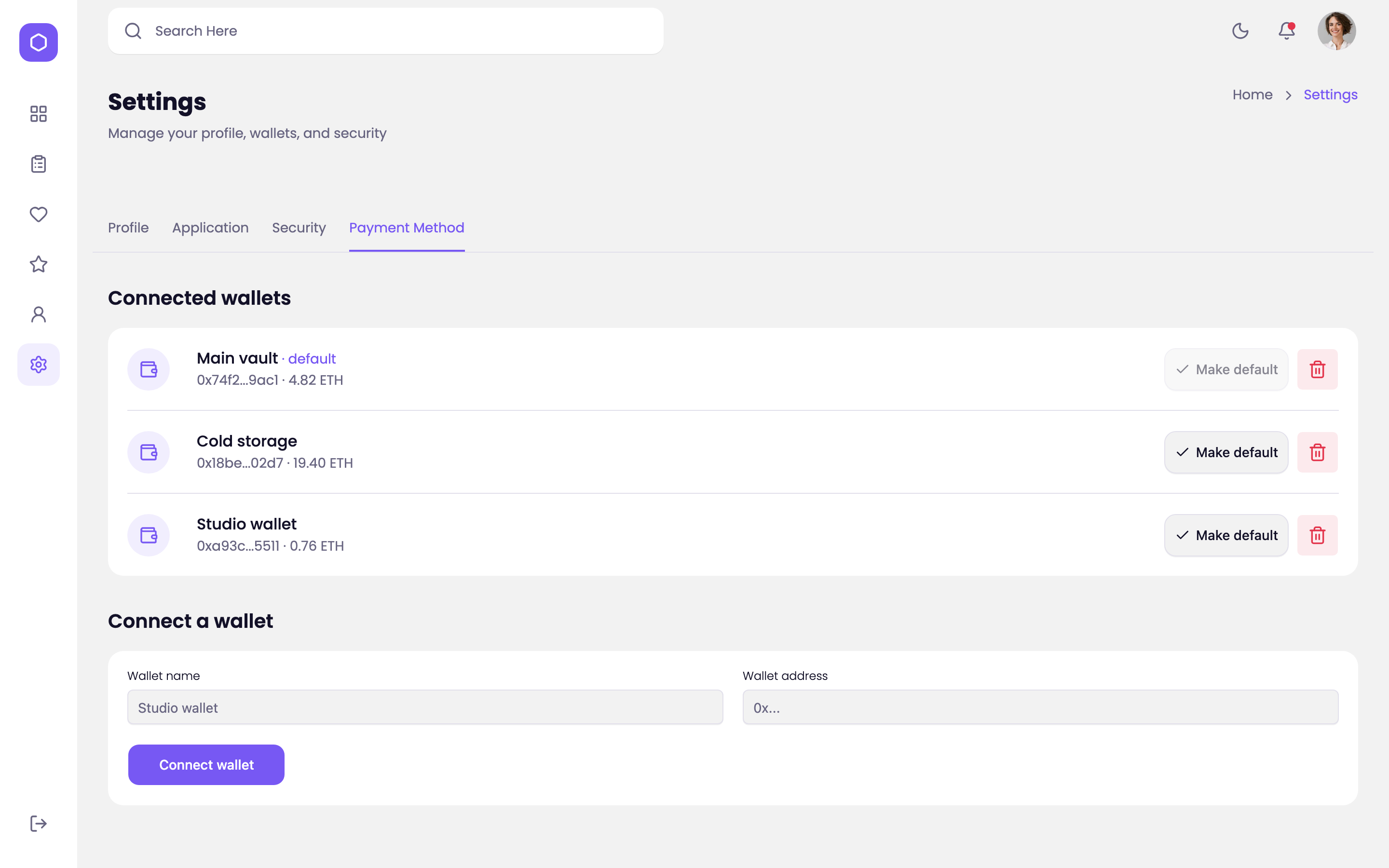 NFT Marketplace web app template preview 5