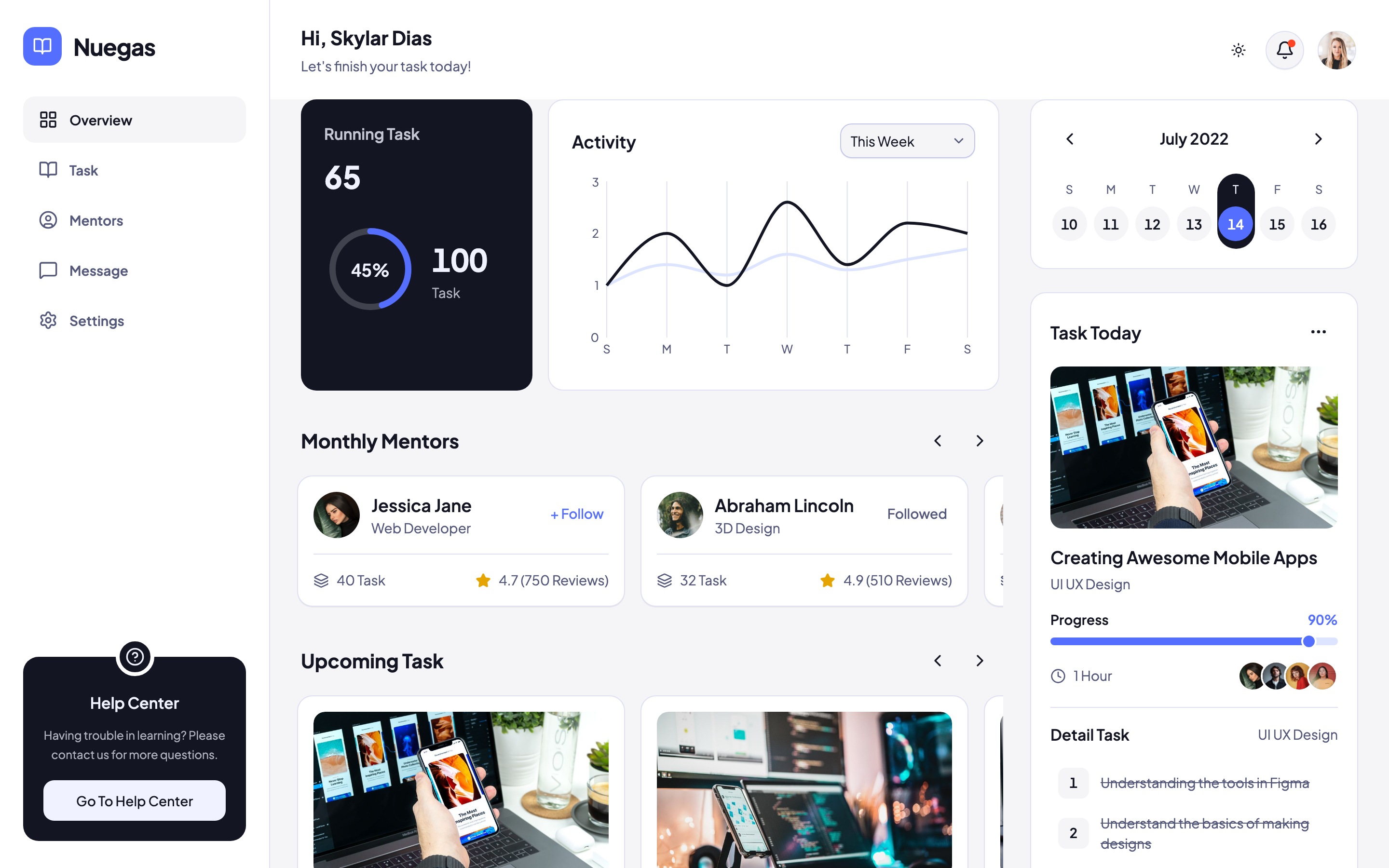 Nuegas web app template preview