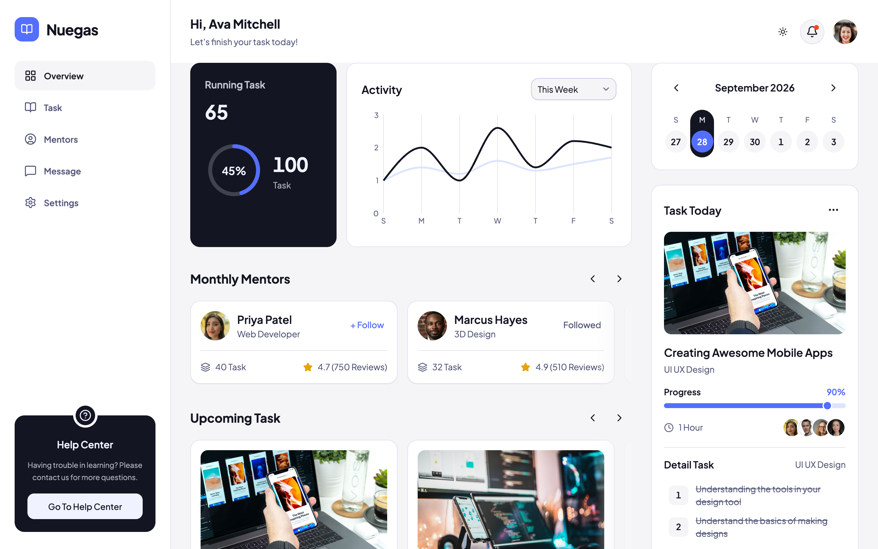 Nuegas web app template preview