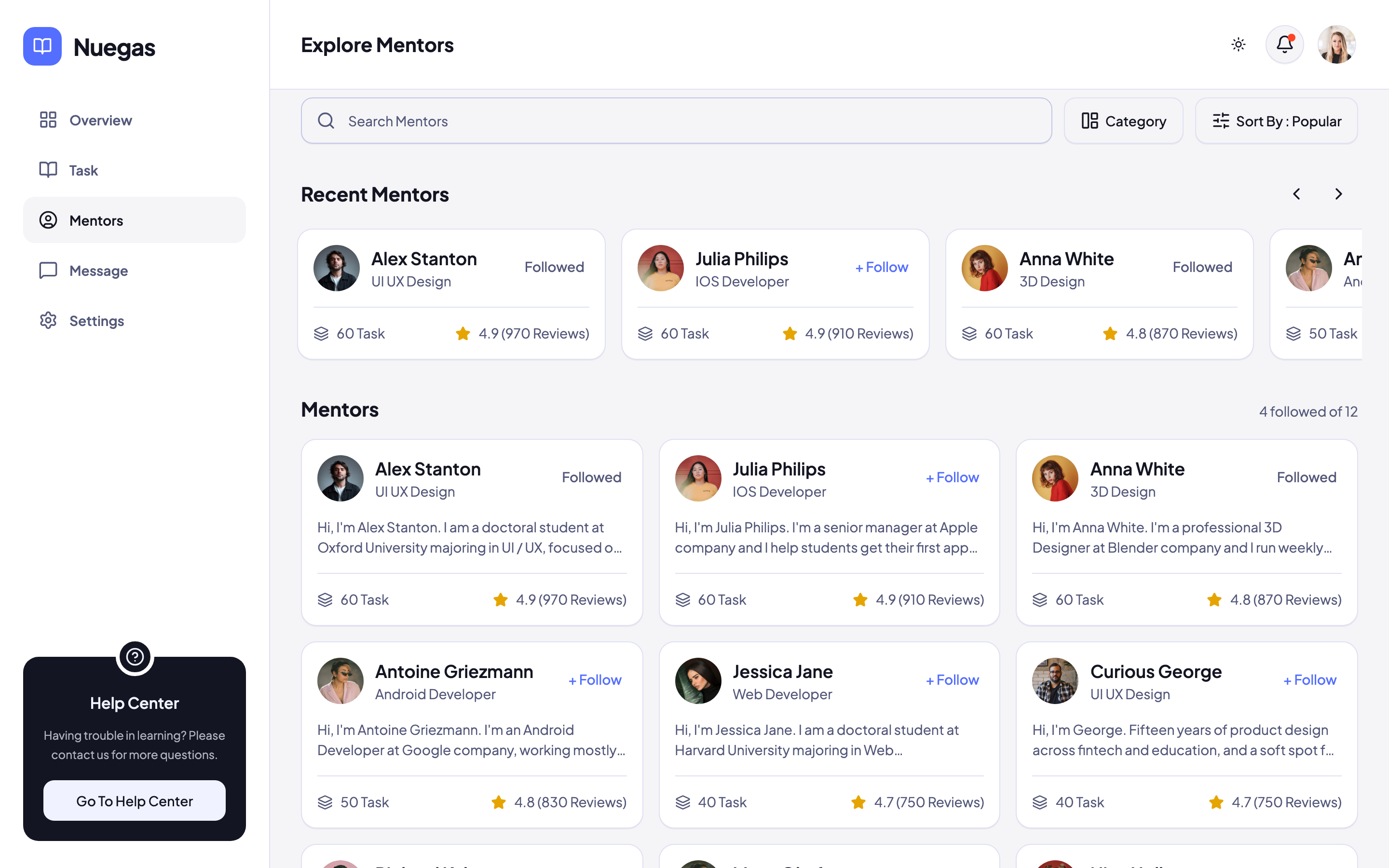 Nuegas web app template preview 2