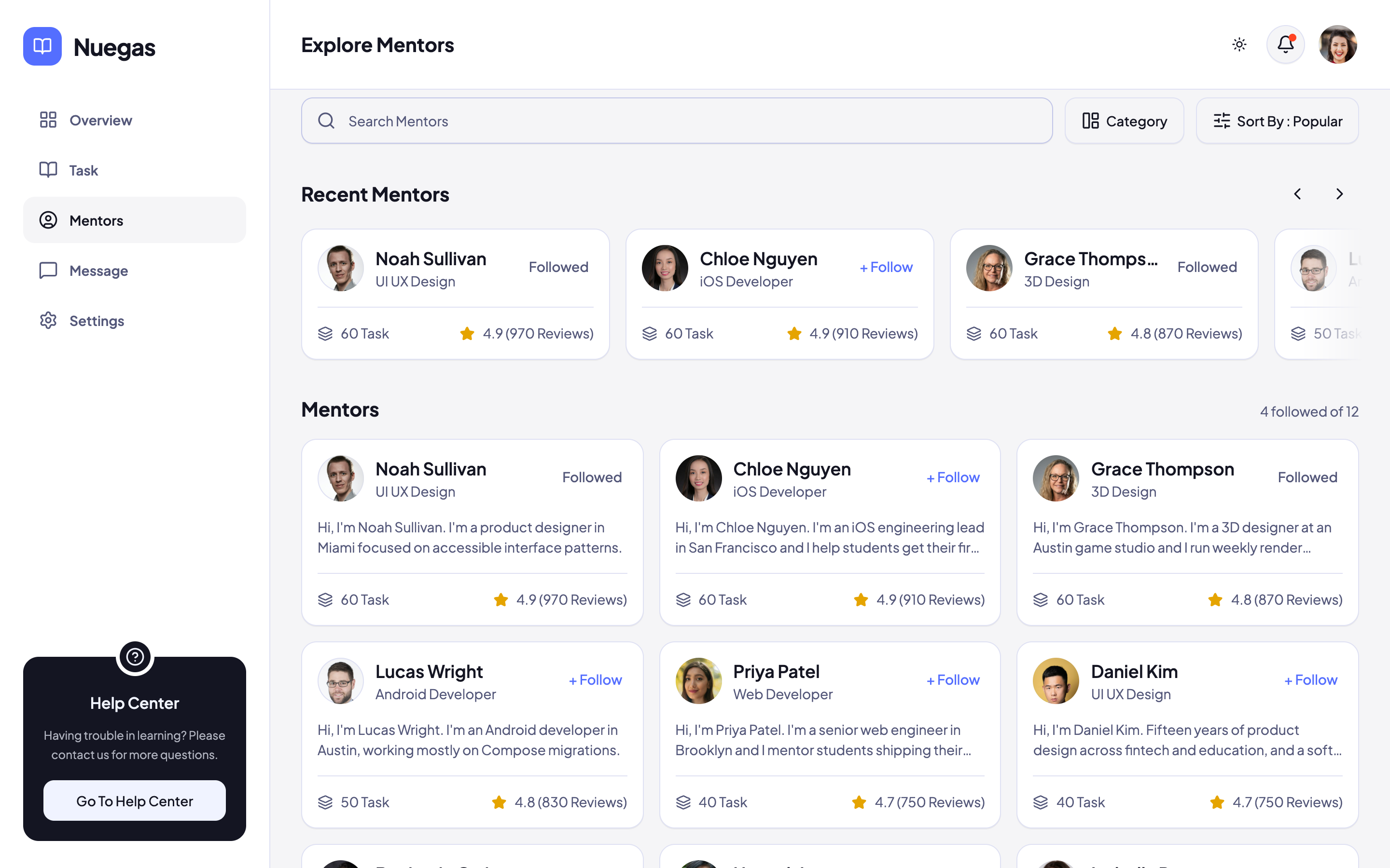 Nuegas web app template preview 2