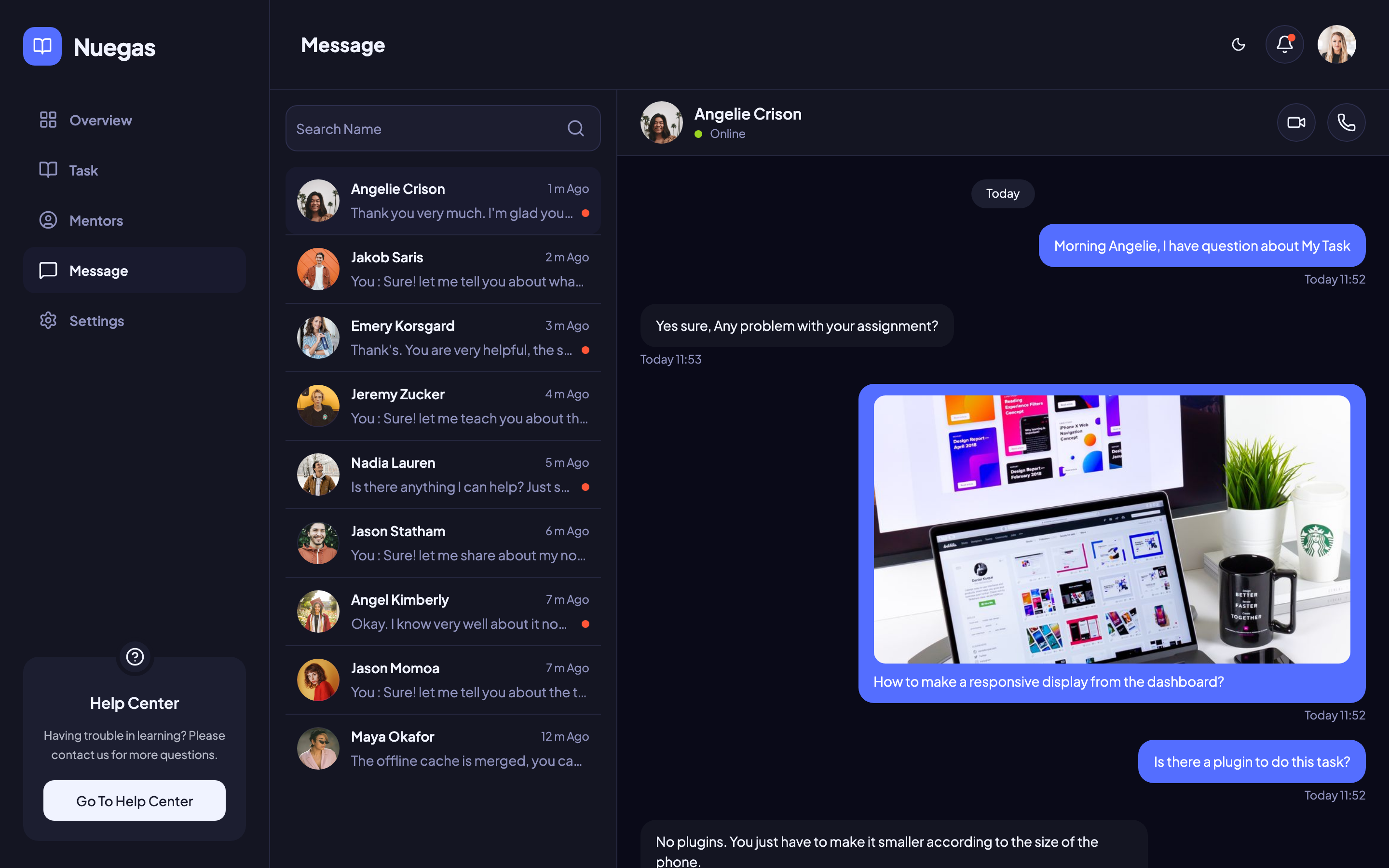 Nuegas web app template preview 4