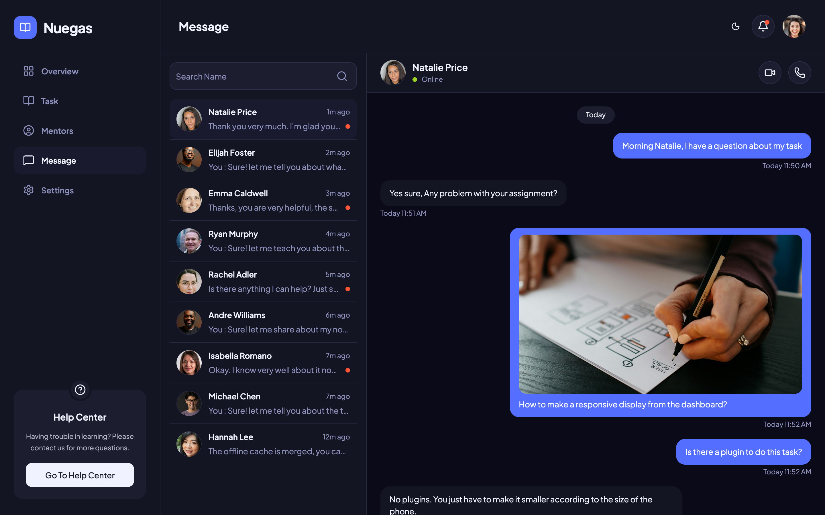 Nuegas web app template preview 4
