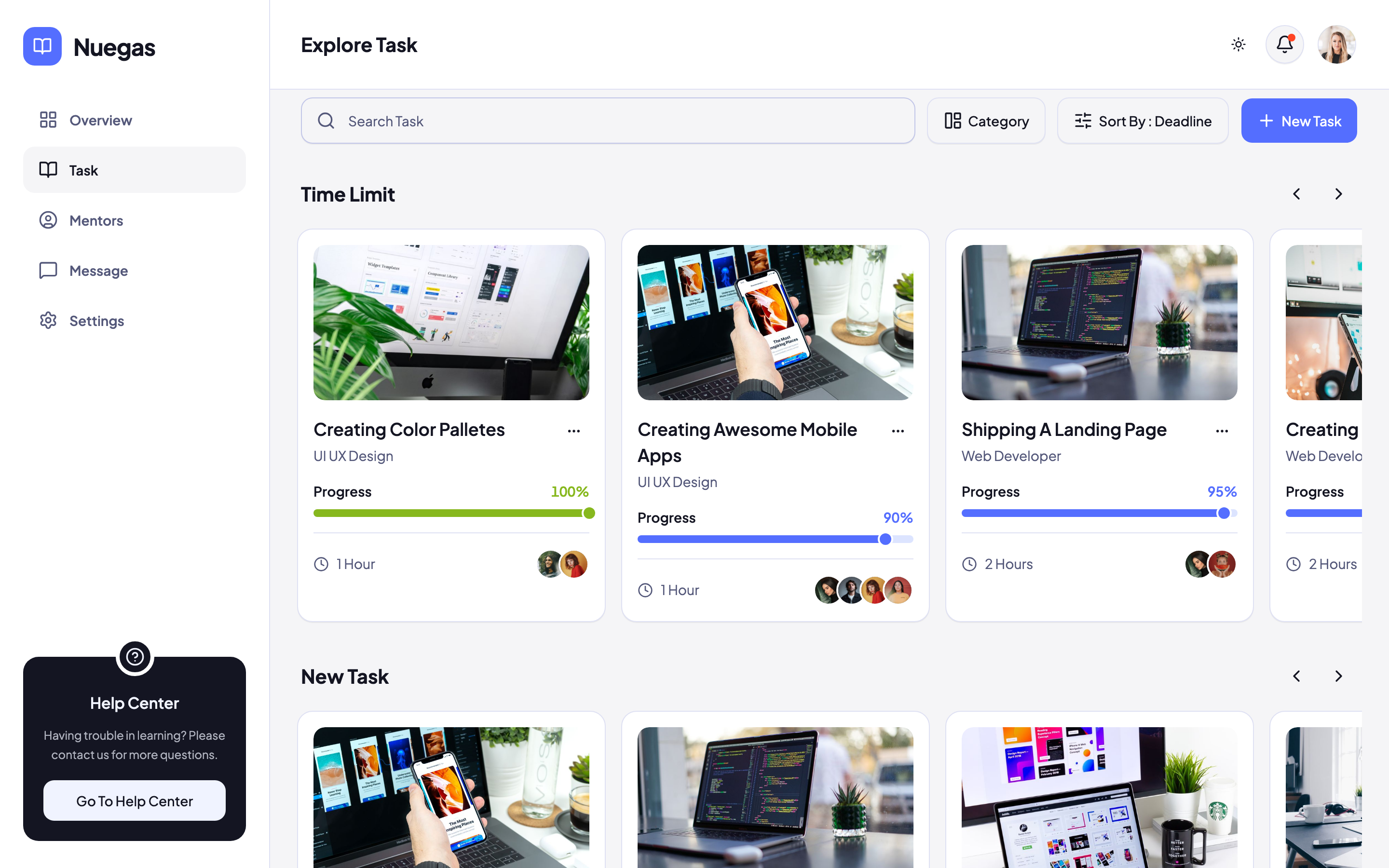 Nuegas web app template preview 3
