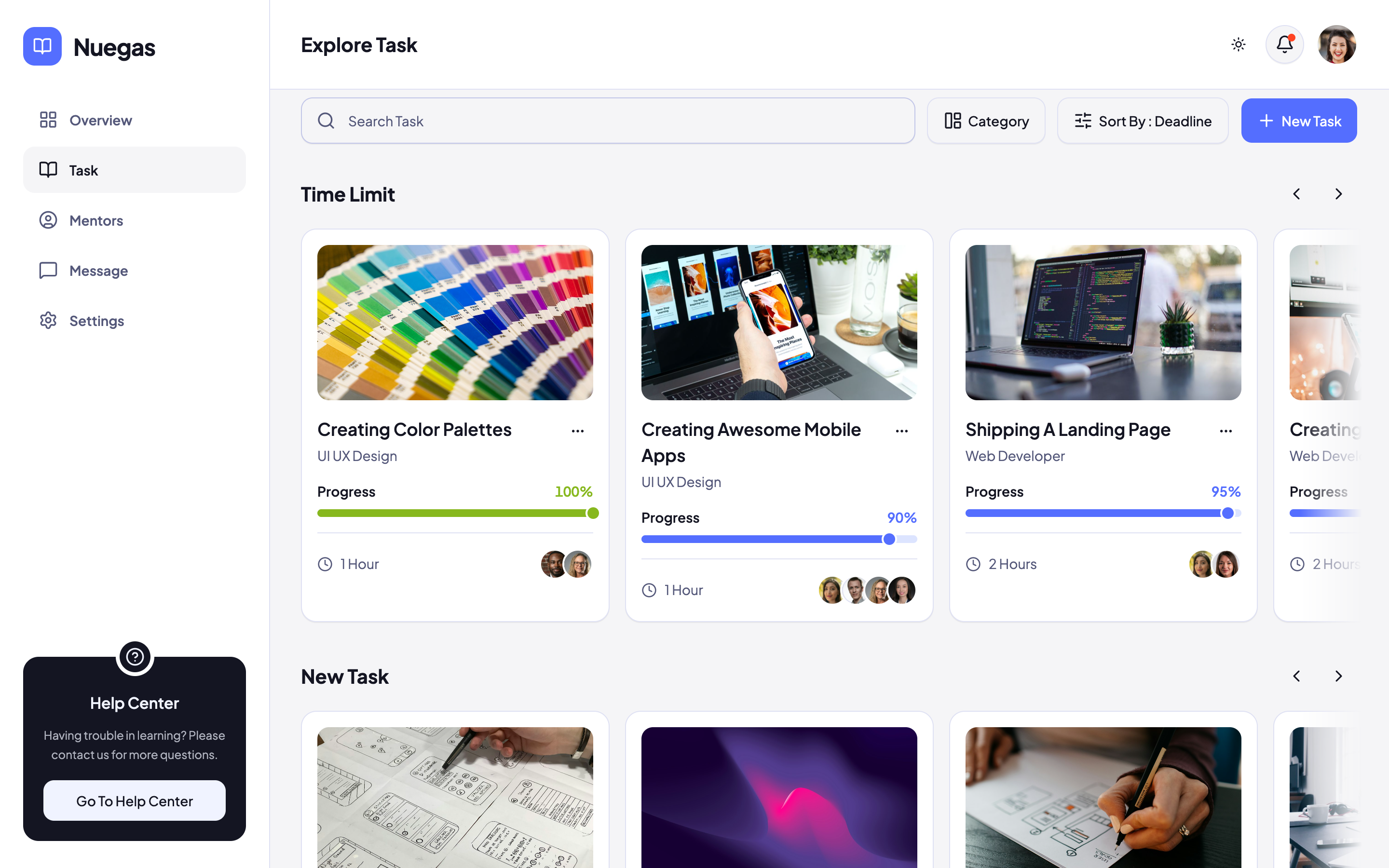 Nuegas web app template preview 3