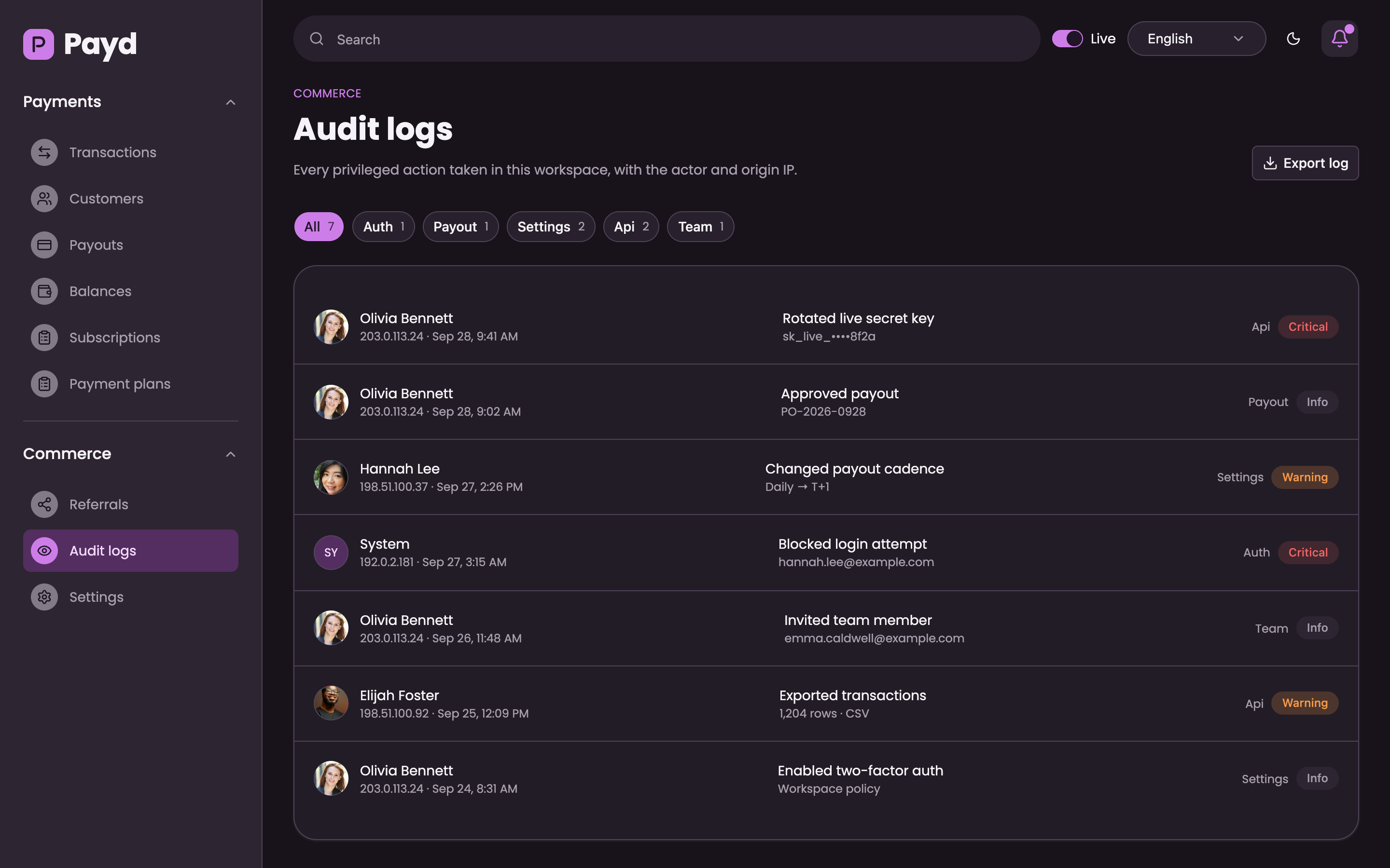 Payd web app template preview 4