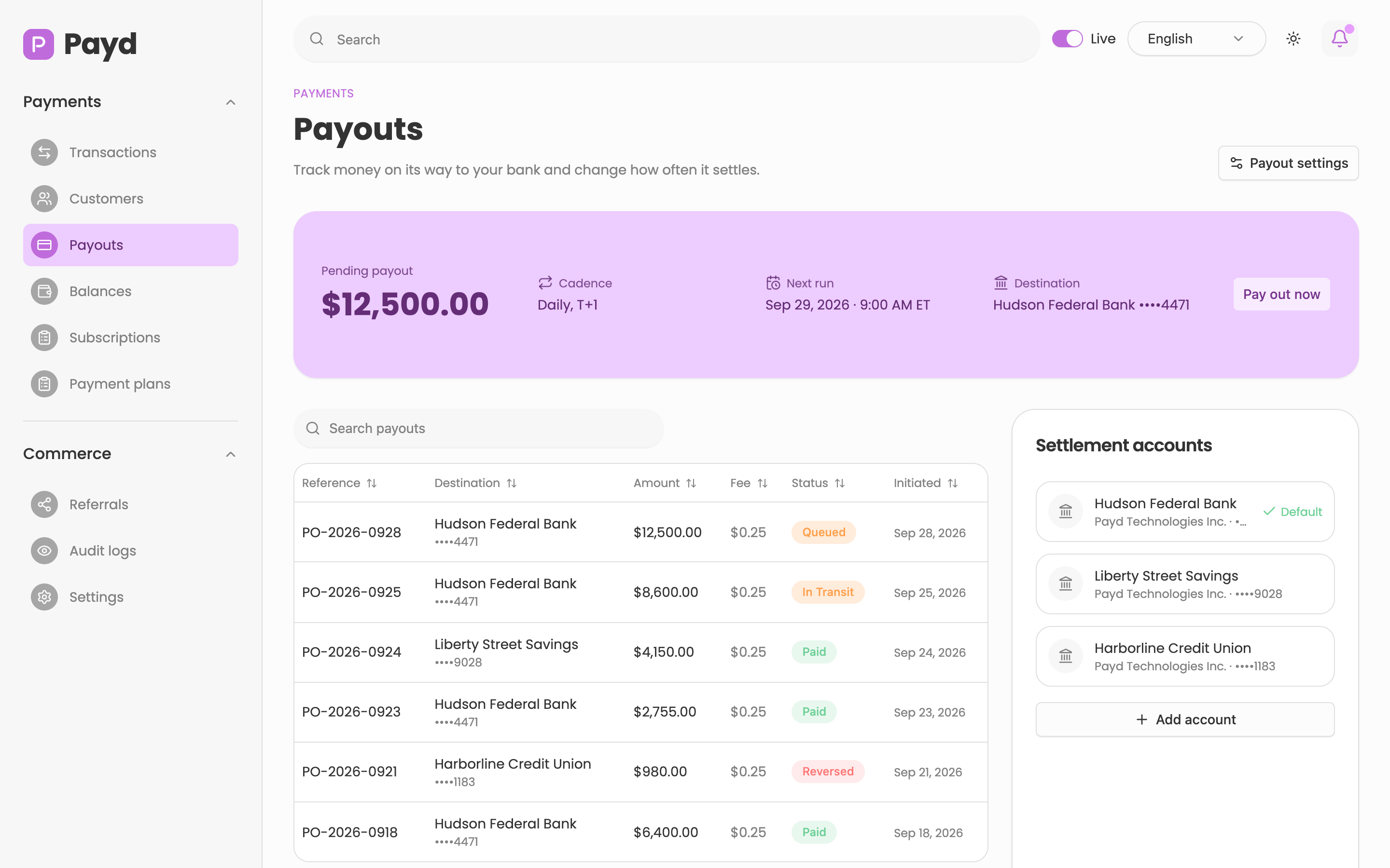 Payd web app template preview 2