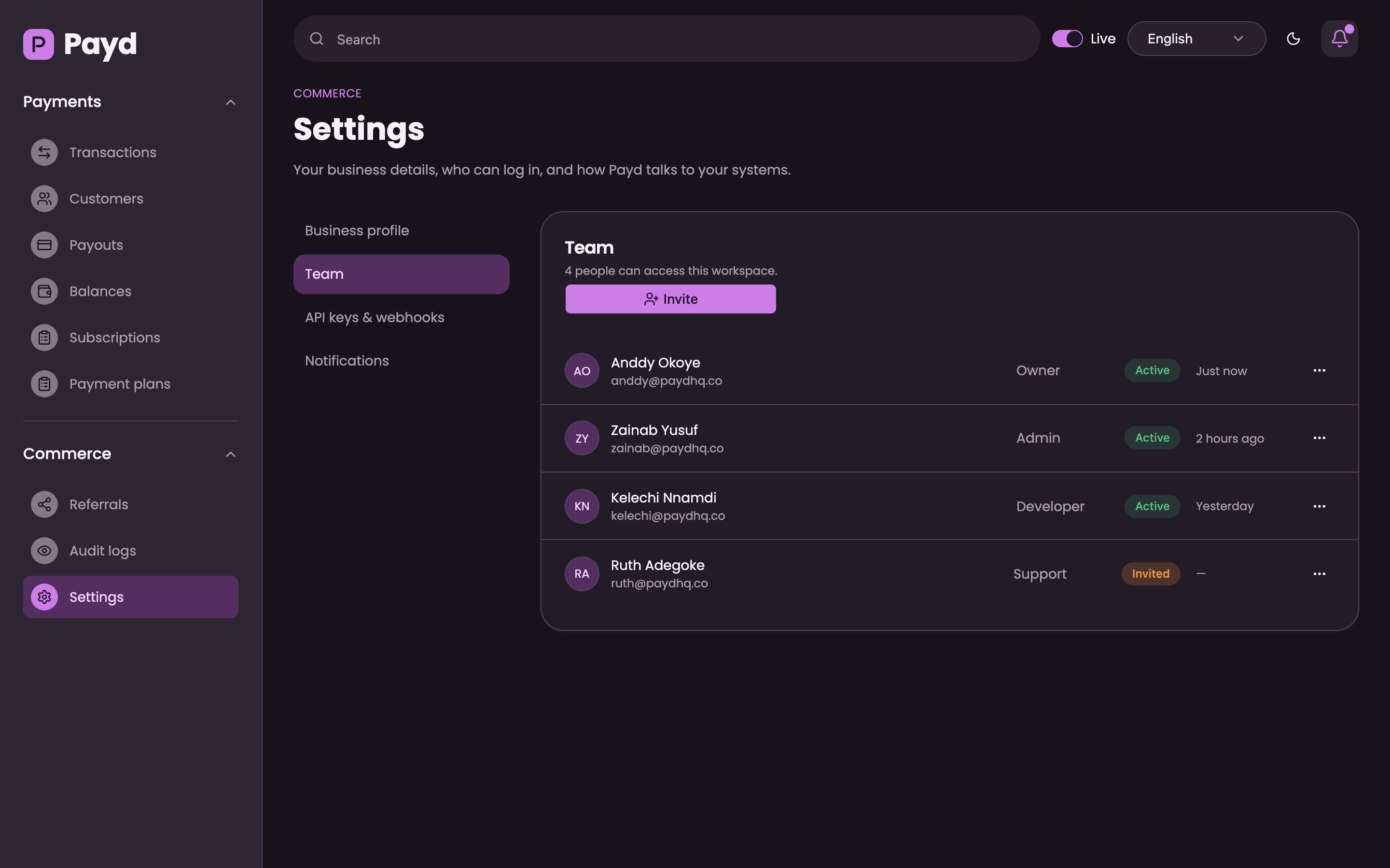 Payd web app template preview 6
