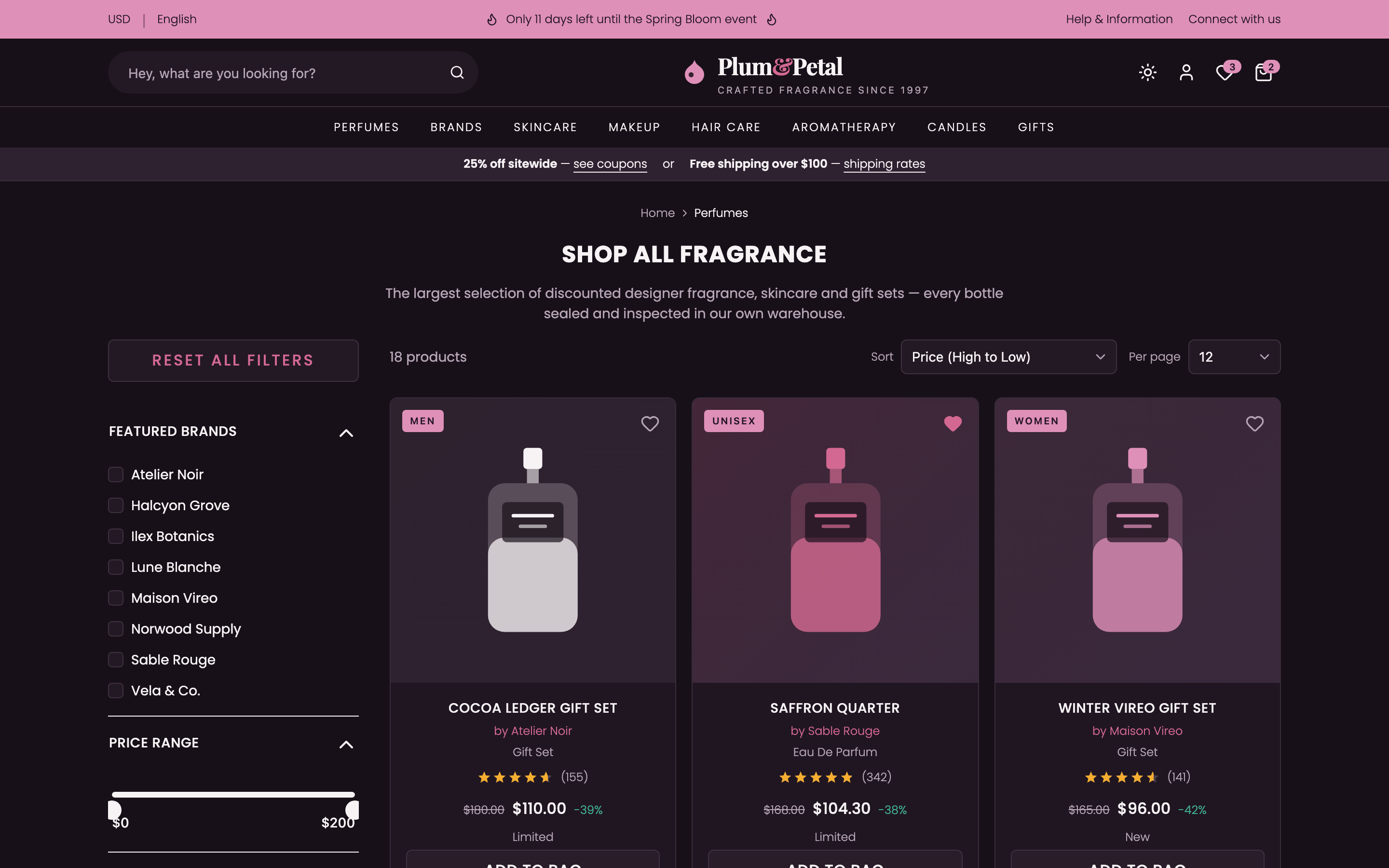 Plum & Petal Fragrance Store web app template preview 6