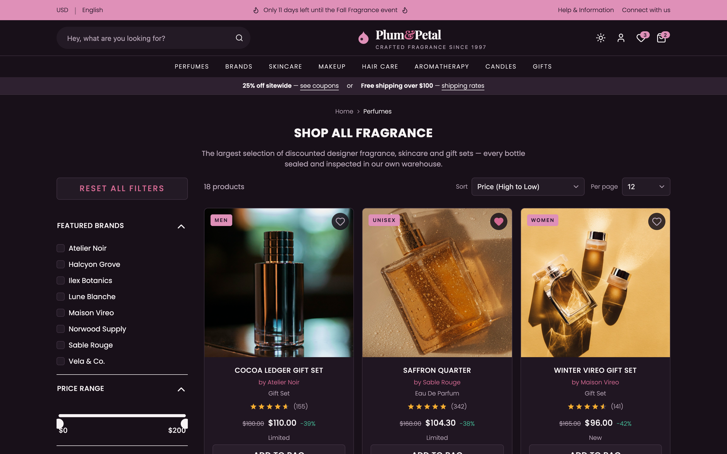 Plum & Petal Fragrance Store web app template preview 6