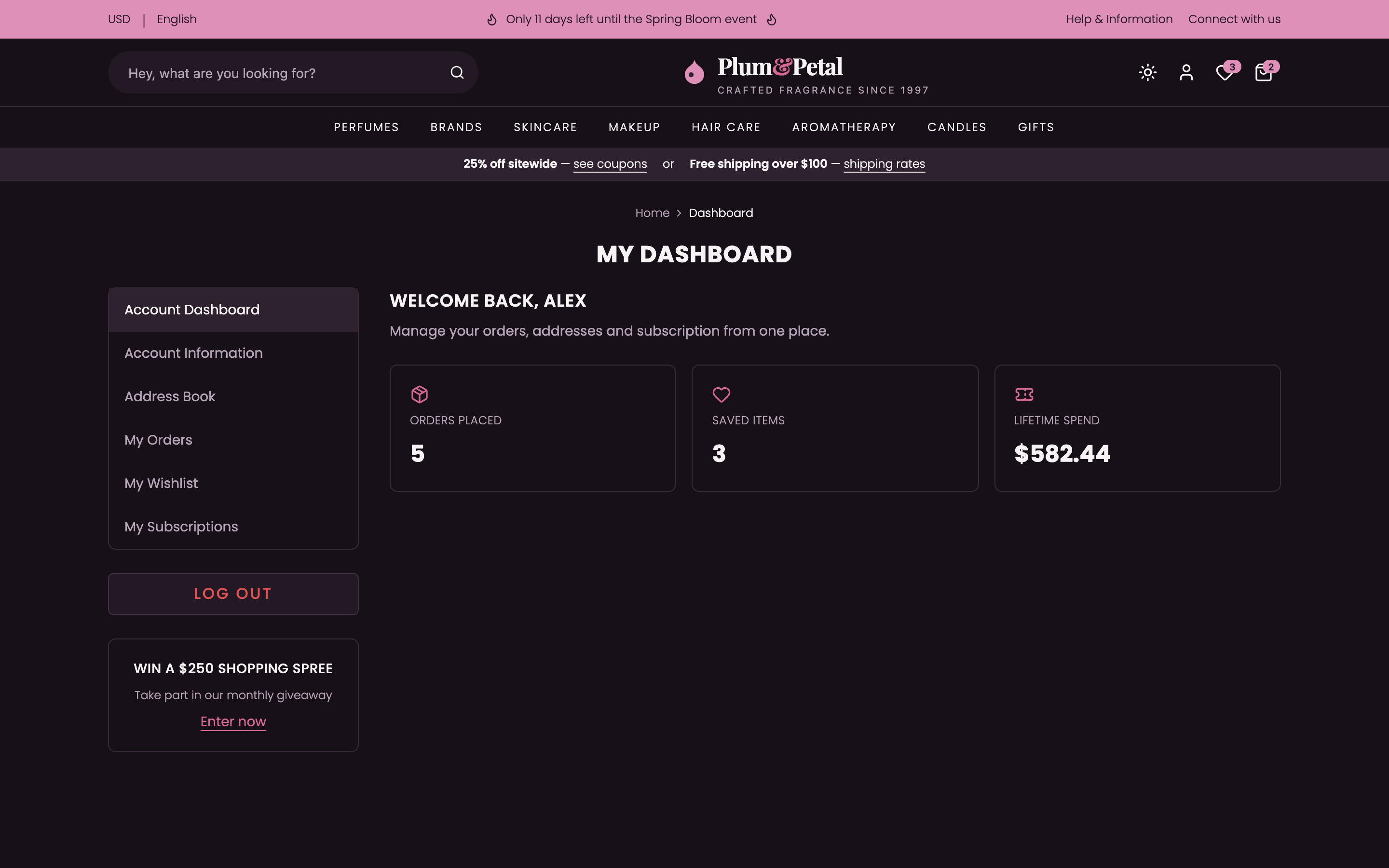 Plum & Petal Fragrance Store web app template preview 7