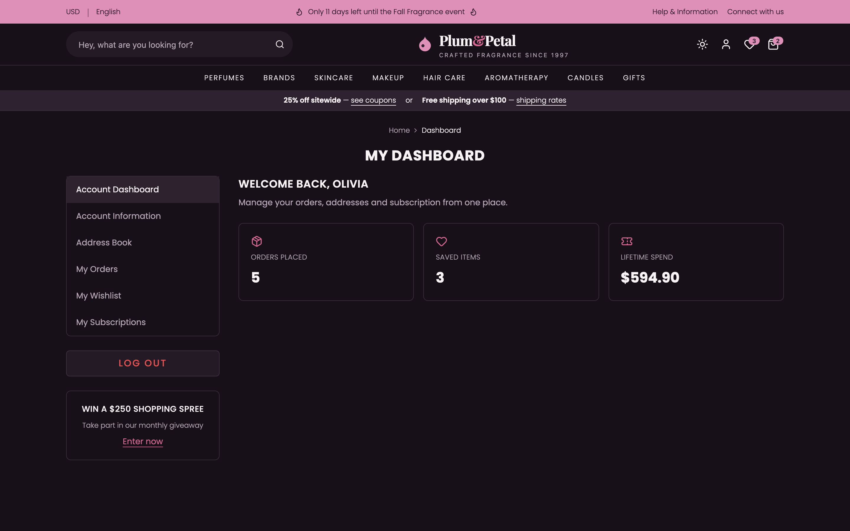 Plum & Petal Fragrance Store web app template preview 7