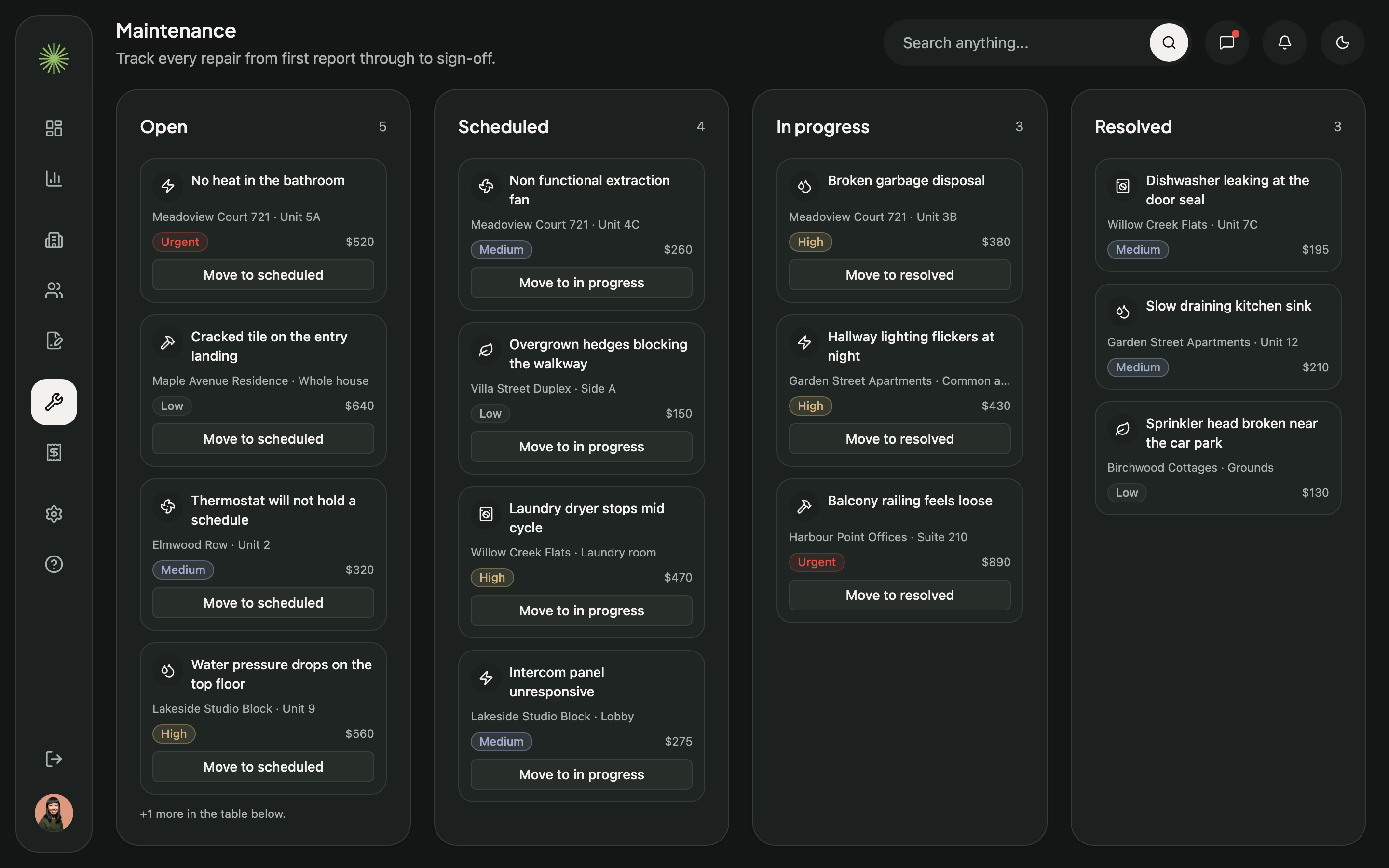 Propora Property Management web app template preview 5