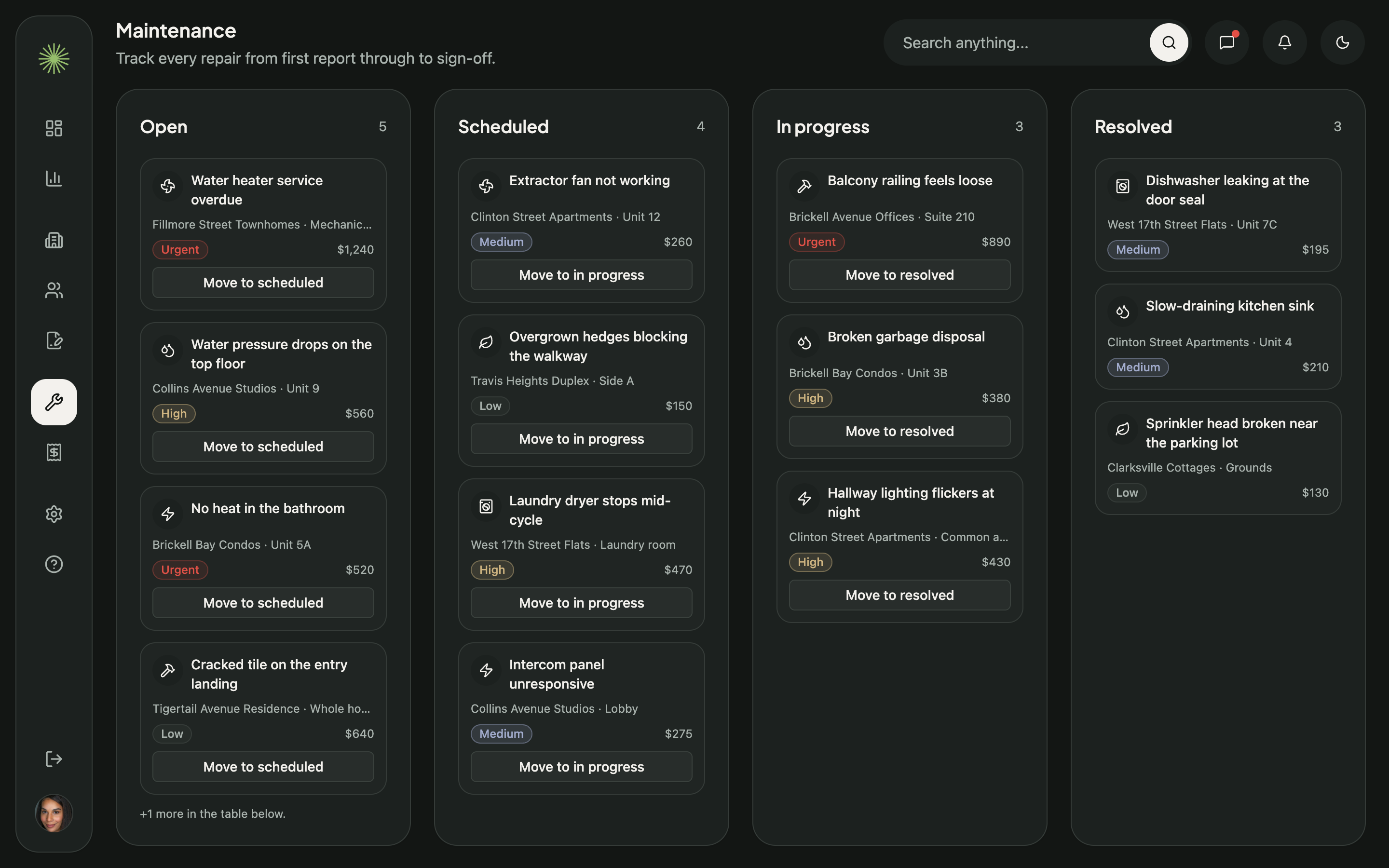 Propora Property Management web app template preview 5