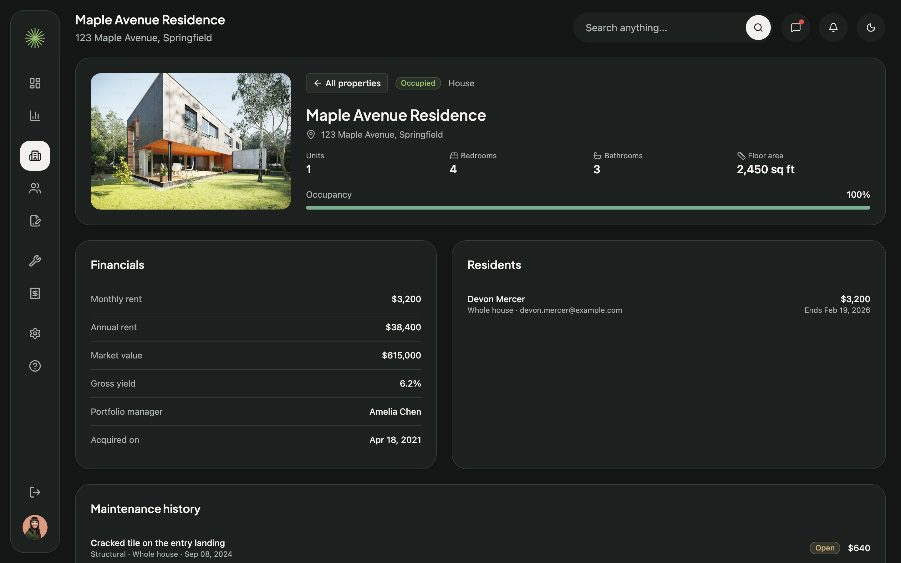 Propora Property Management web app template preview 6
