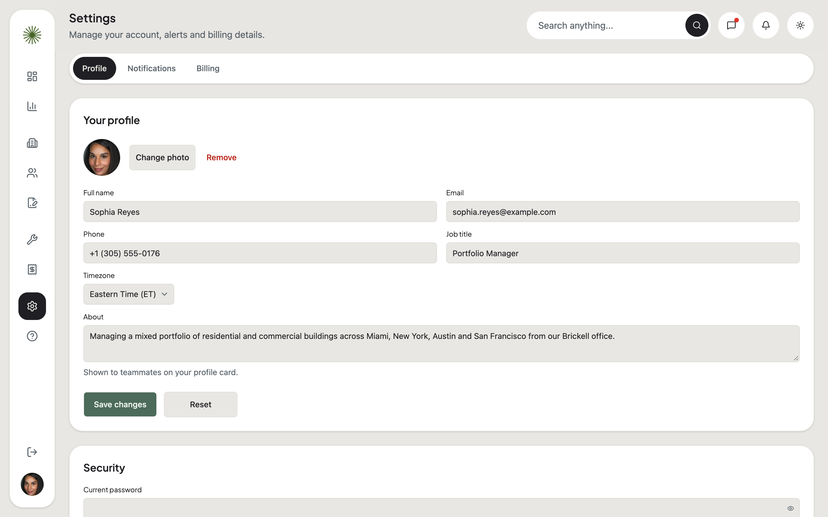 Propora Property Management web app template preview 4