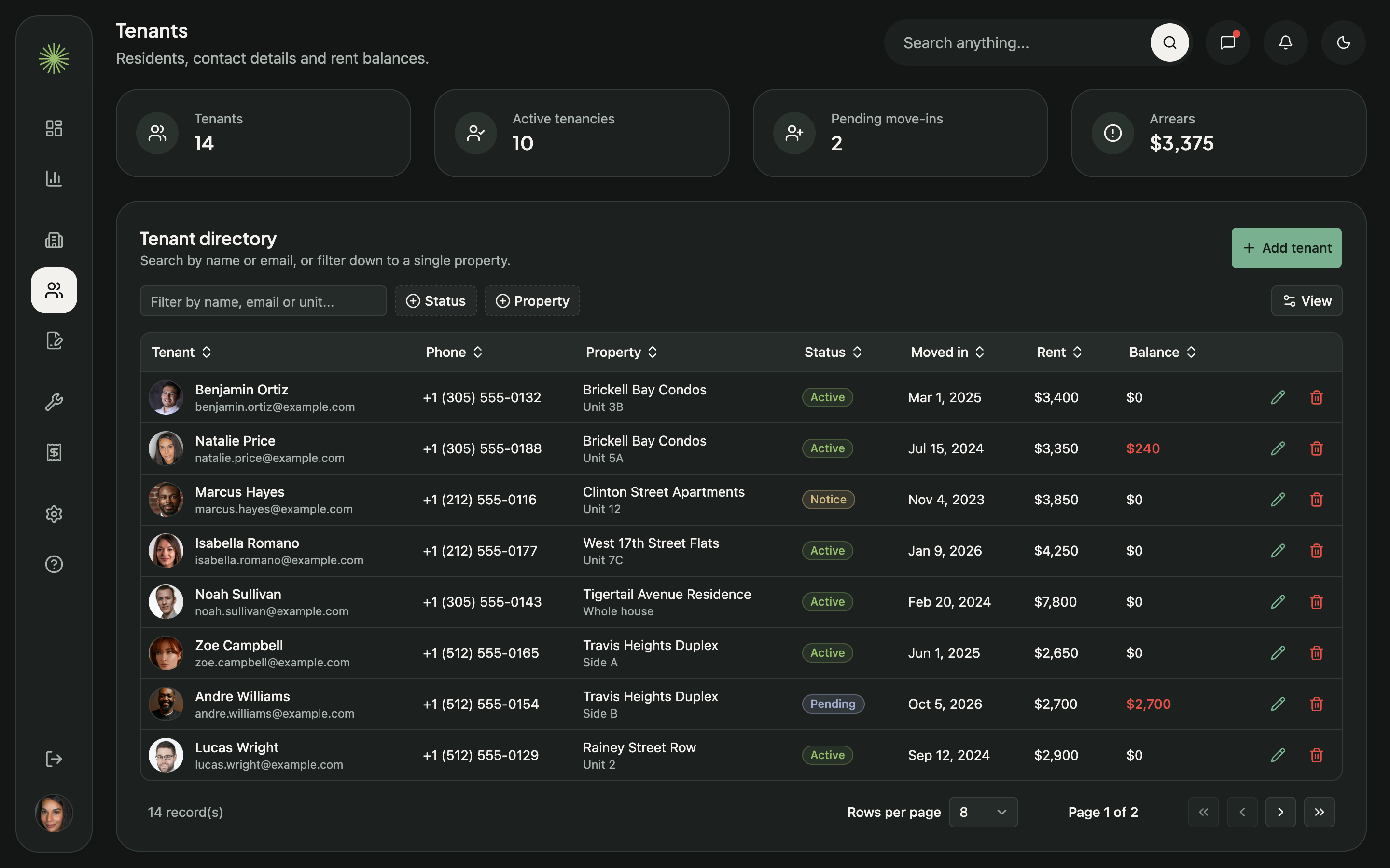 Propora Property Management web app template preview 7