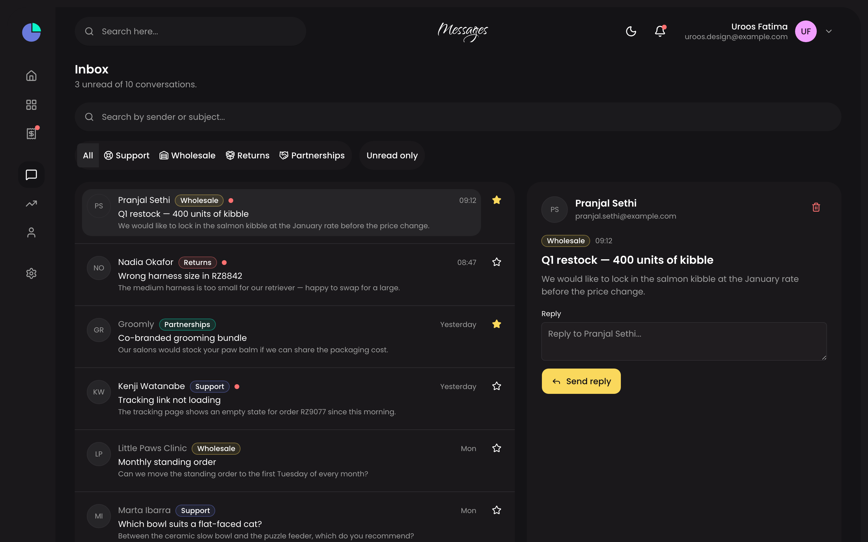 Sales web app template preview 6