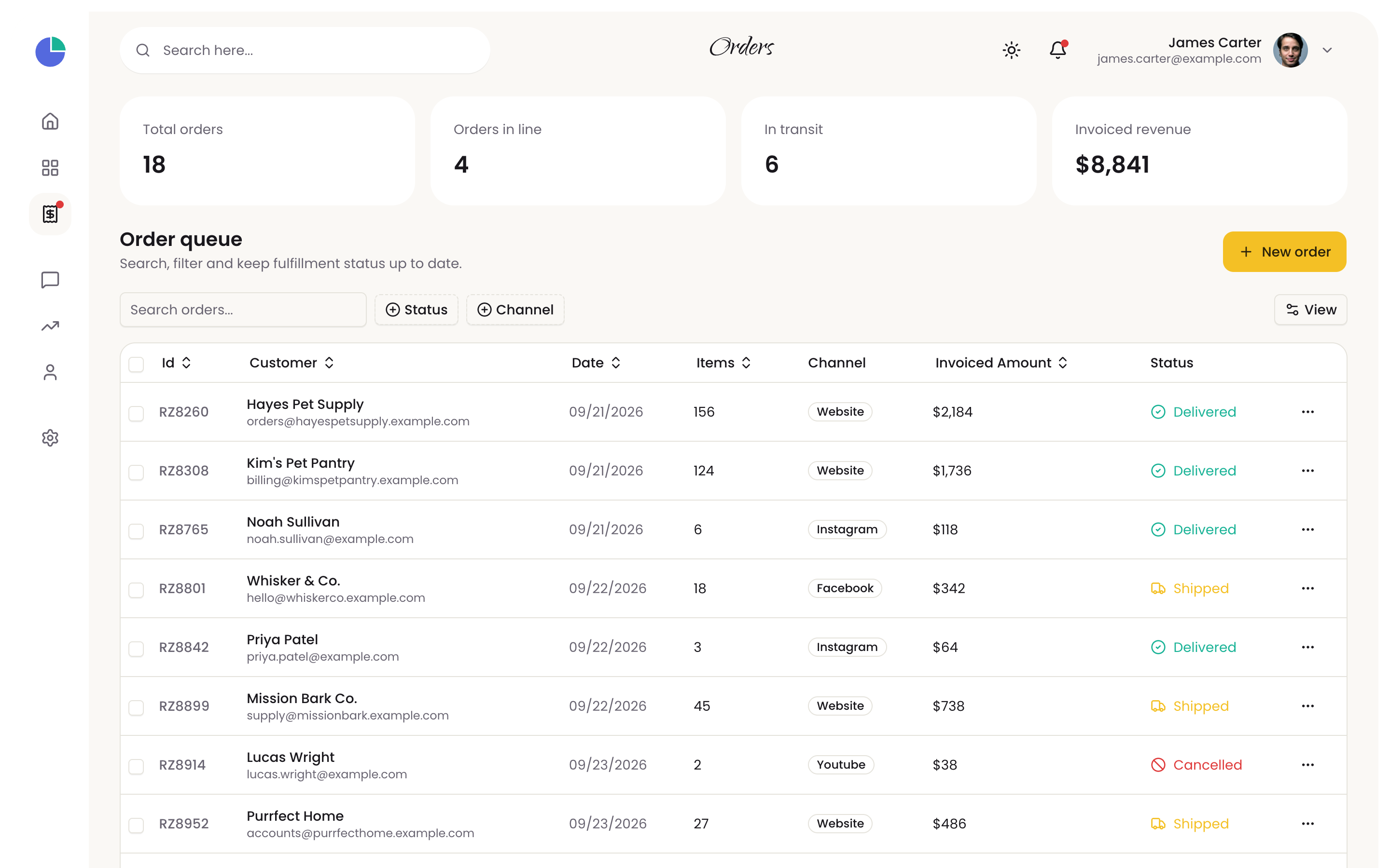 Sales web app template preview 2