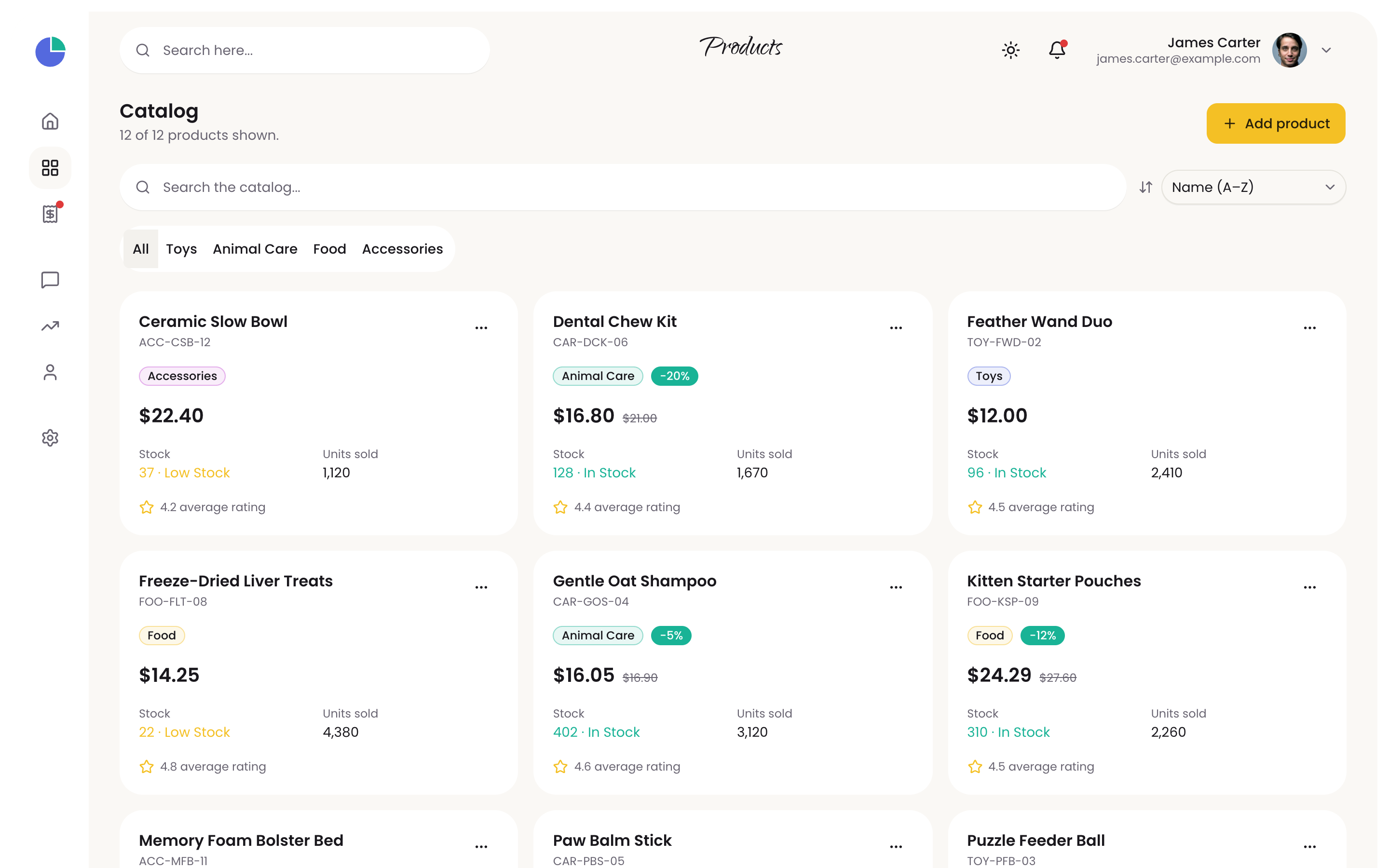 Sales web app template preview 3