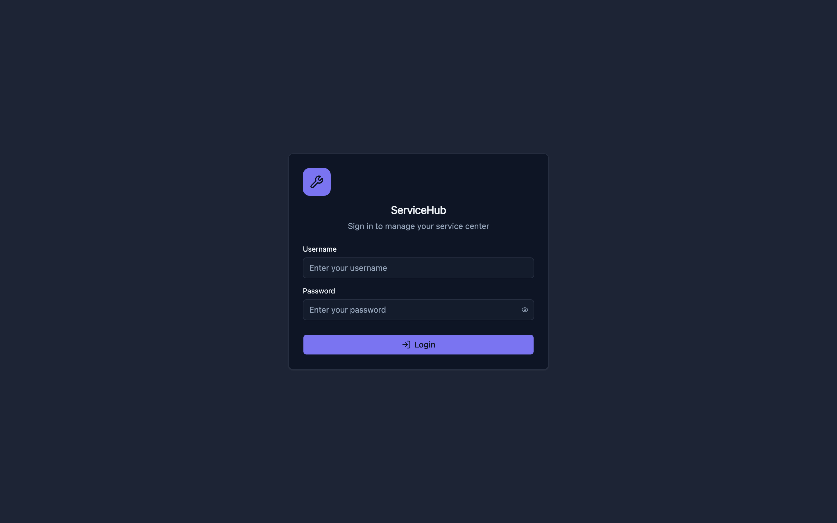 ServiceHub Admin web app template preview 6