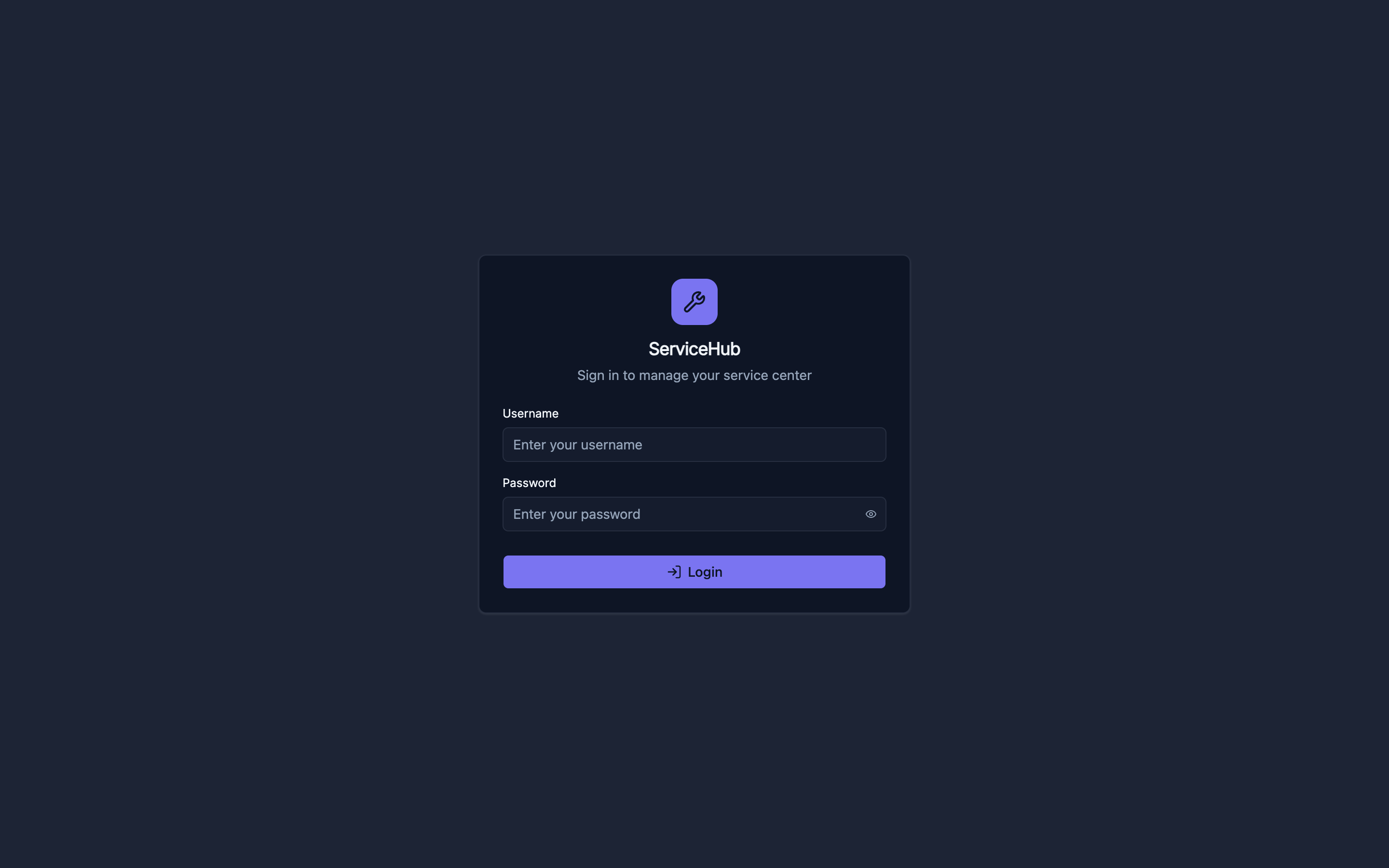 ServiceHub Admin web app template preview 6