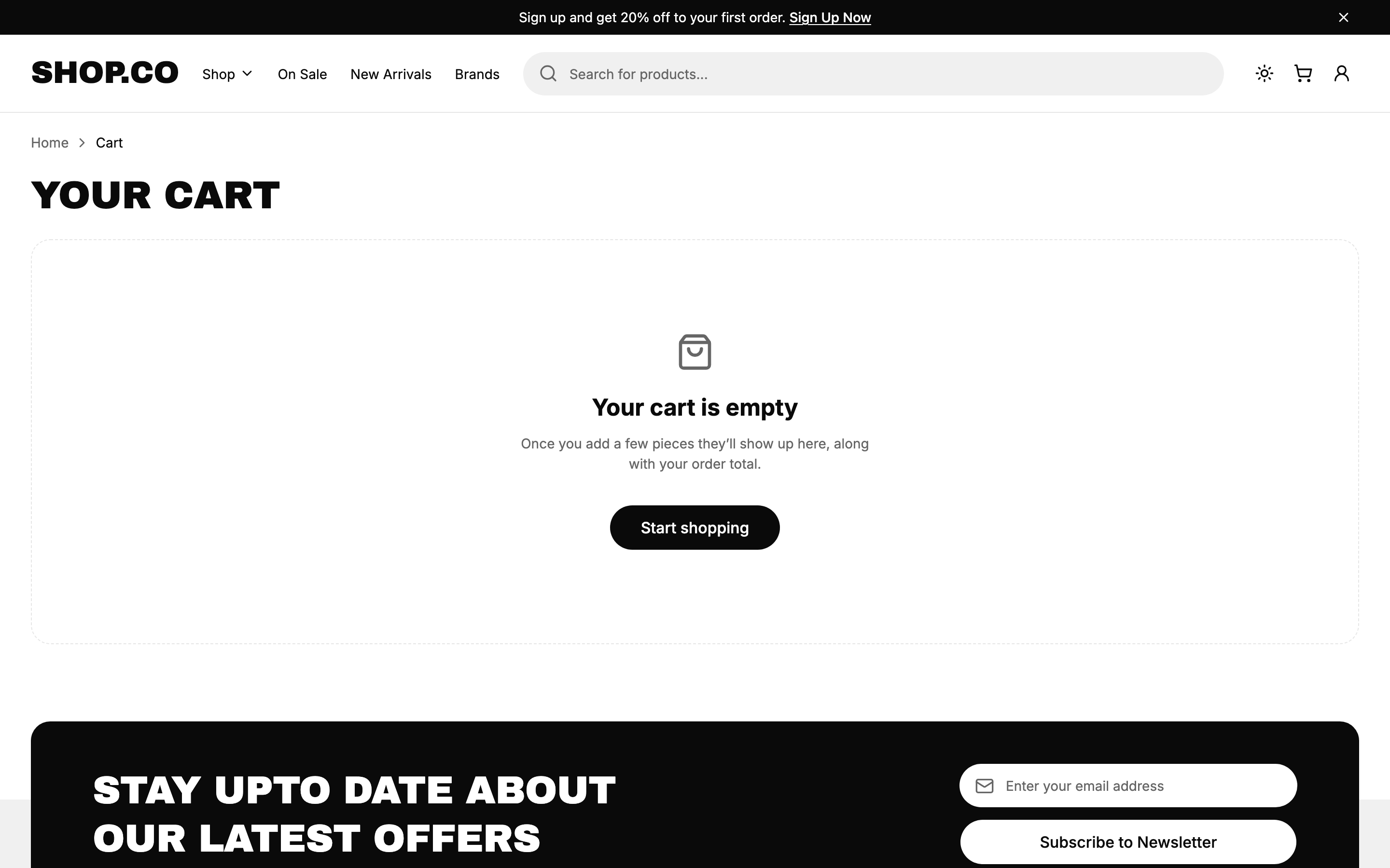 SHOP.CO web app template preview 2