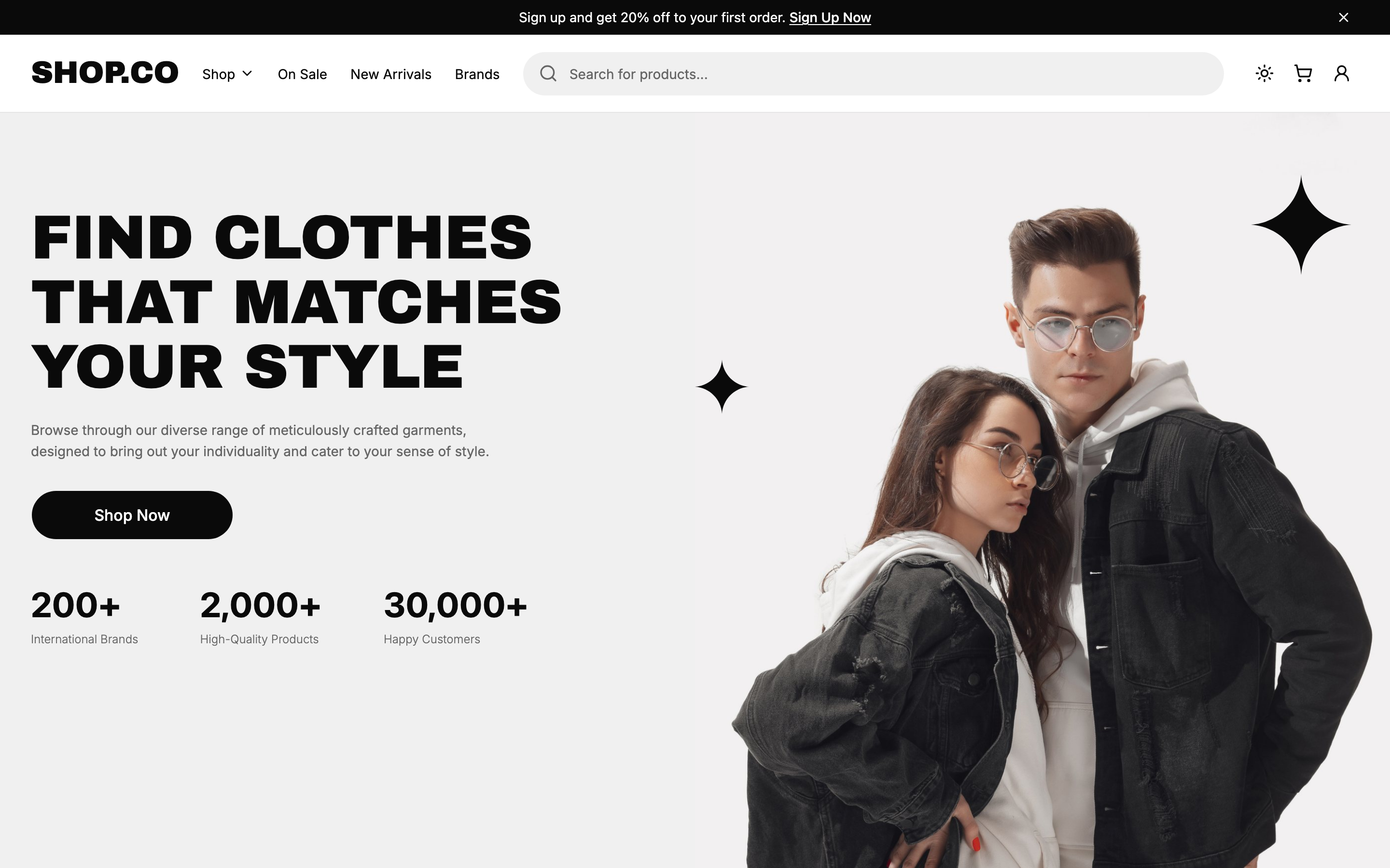 SHOP.CO web app template preview
