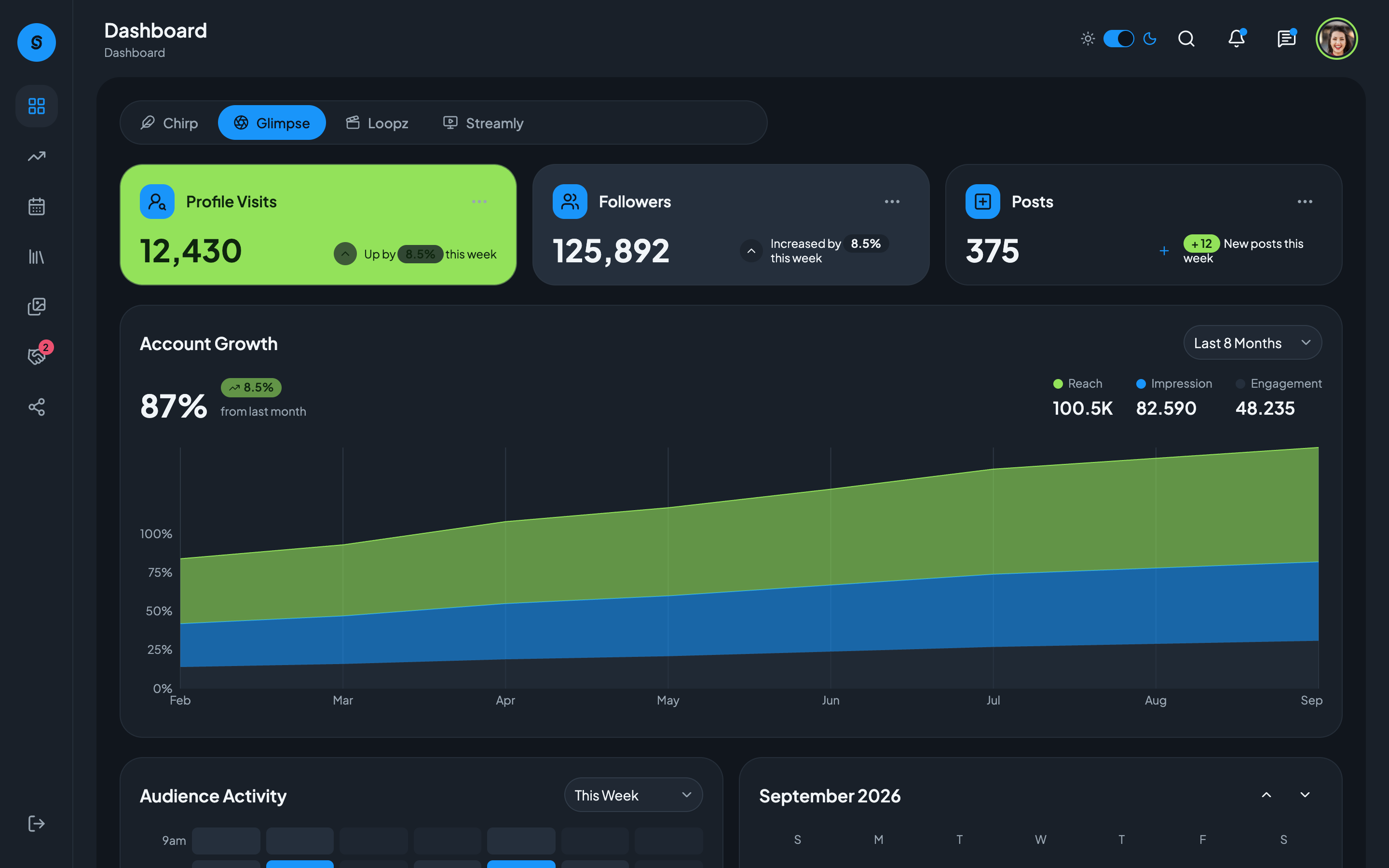 Sociofy web app template preview