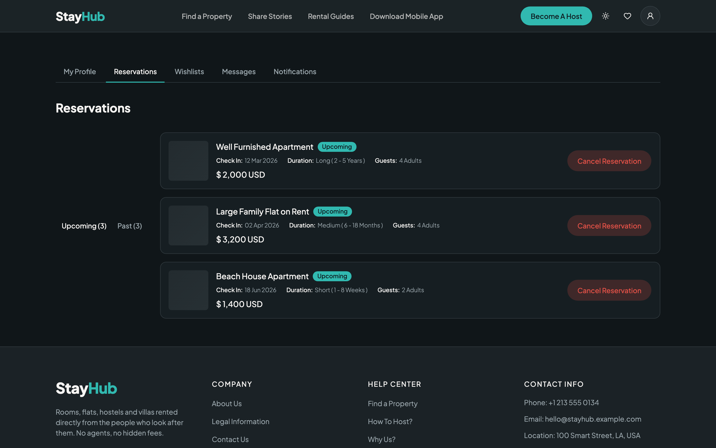 StayHub web app template preview 5