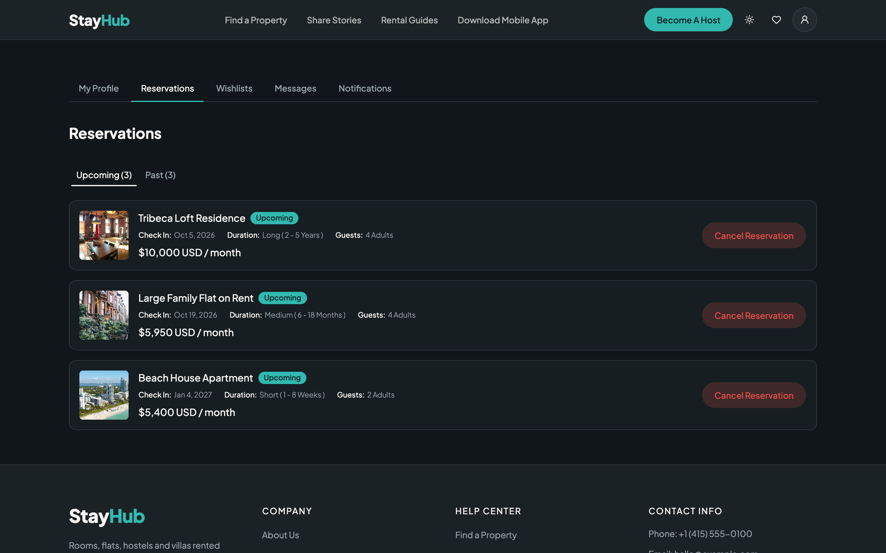StayHub web app template preview 5