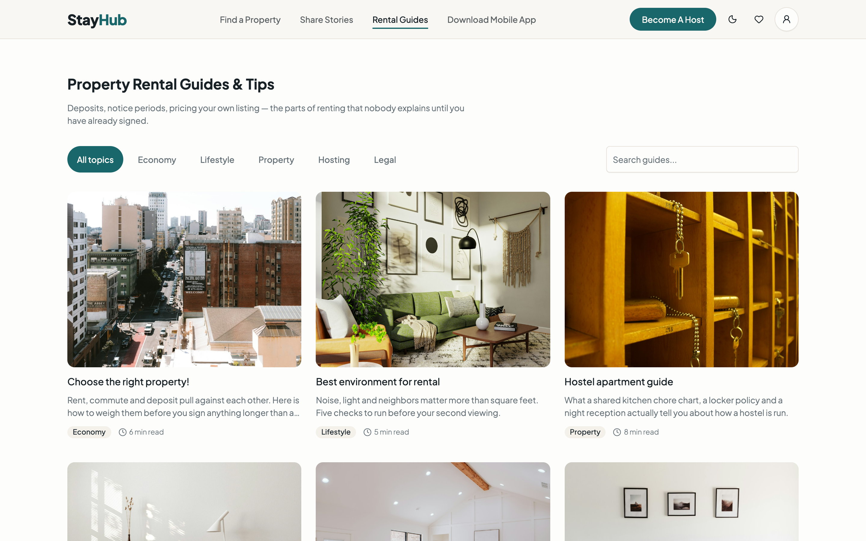 StayHub web app template preview 2