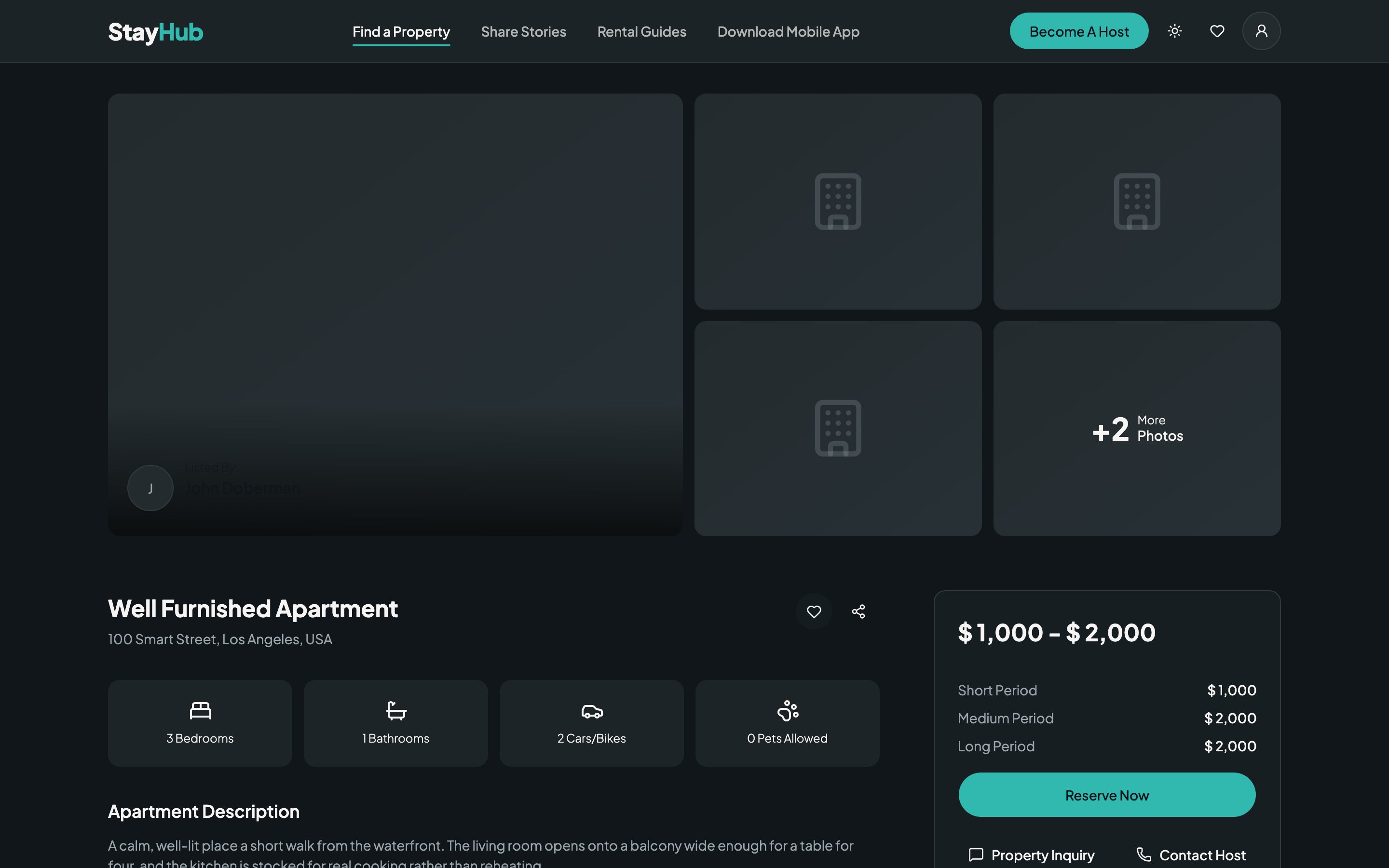 StayHub web app template preview 7